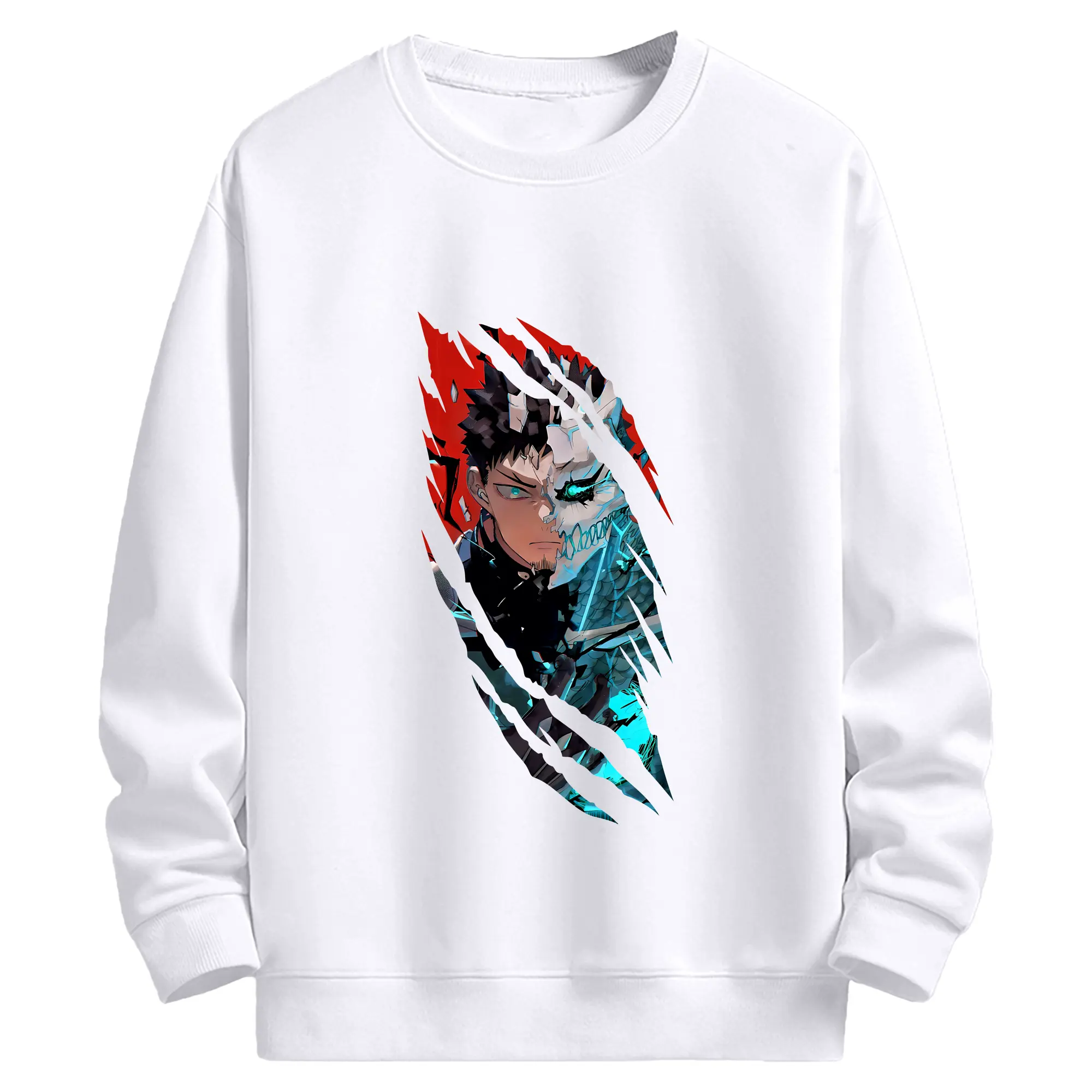 怪獣8号 グッズ,日比野カフカ - 高品質 クルーネック スウェット ・ コットン59％ ポリエステル41％ ・ ユニセックス 長袖 トレーナー ・ カジュアル デイリー スポーツ 散歩用