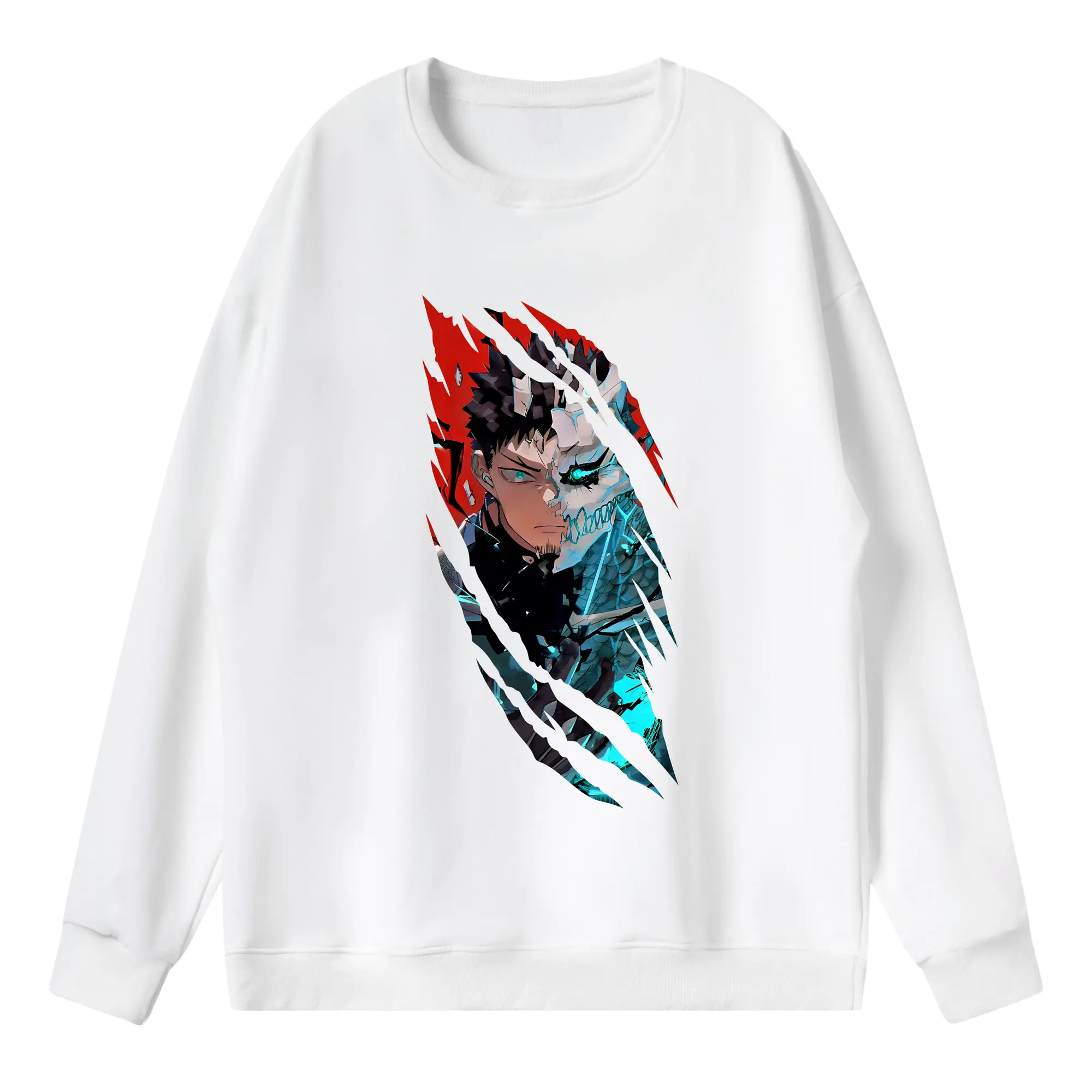 怪獣8号 グッズ,日比野カフカ - 薄手 クルーネック スウェット 裏毛260g · ポリエステル 春秋向け カジュアル 男女兼用 · トレーナー デイリー スポーツ 散歩に最適