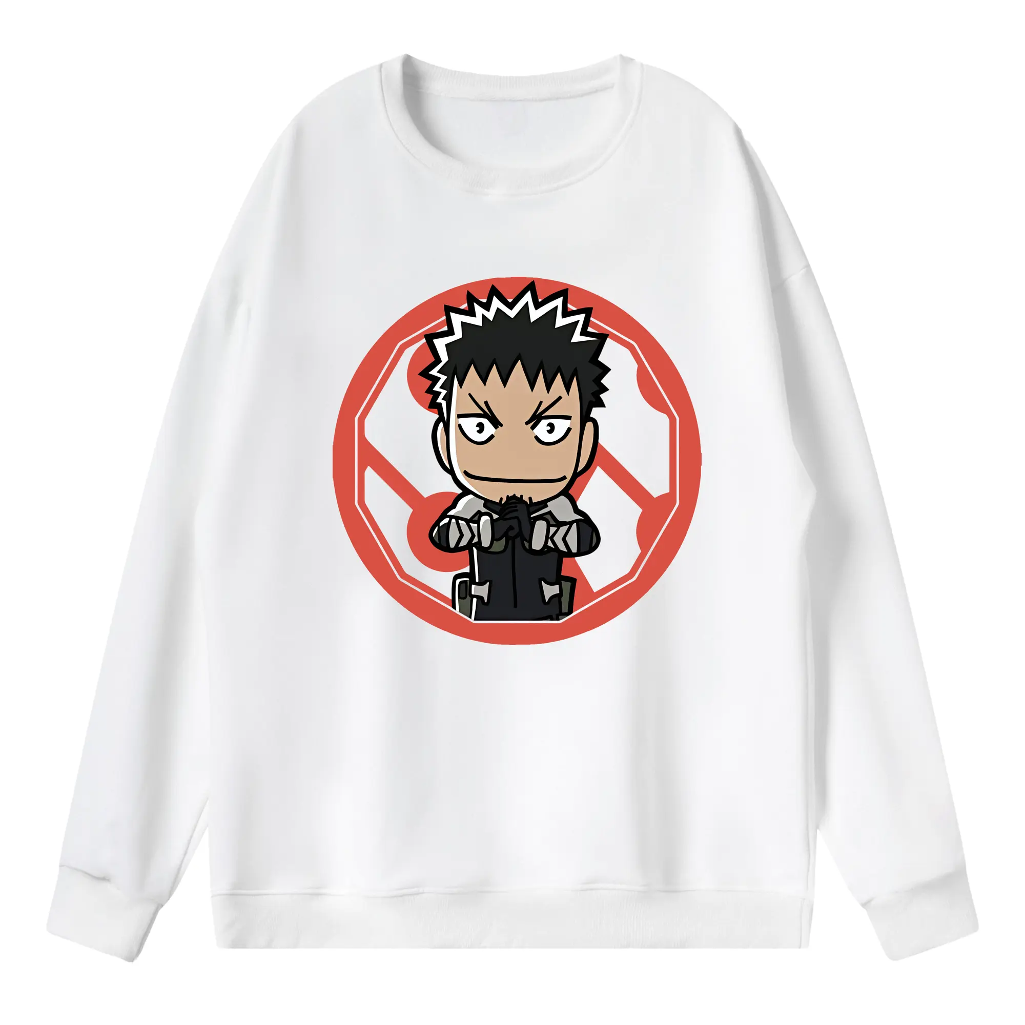 怪獣8号 グッズ,日比野カフカ - 薄手 クルーネック スウェット 裏毛260g · ポリエステル 春秋向け カジュアル 男女兼用 · トレーナー デイリー スポーツ 散歩に最適