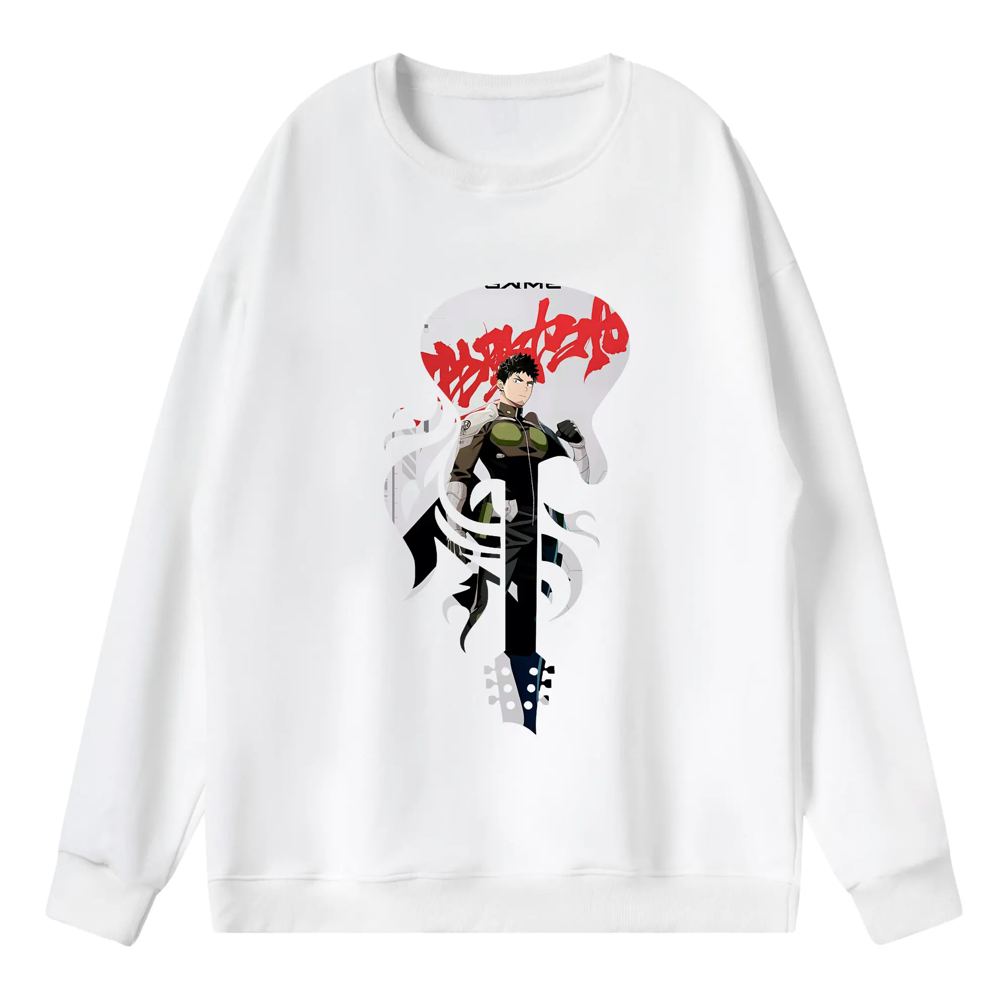 怪獣8号 グッズ,日比野カフカ - 薄手 クルーネック スウェット 裏毛260g · ポリエステル 春秋向け カジュアル 男女兼用 · トレーナー デイリー スポーツ 散歩に最適