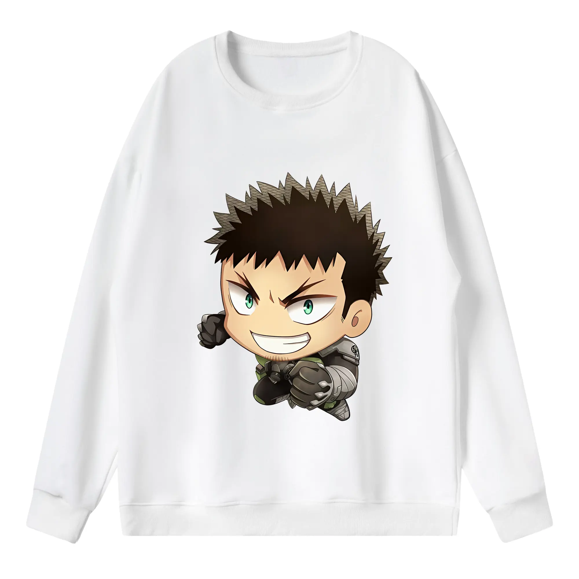 怪獣8号 グッズ,日比野カフカ - 薄手 クルーネック スウェット 裏毛260g · ポリエステル 春秋向け カジュアル 男女兼用 · トレーナー デイリー スポーツ 散歩に最適