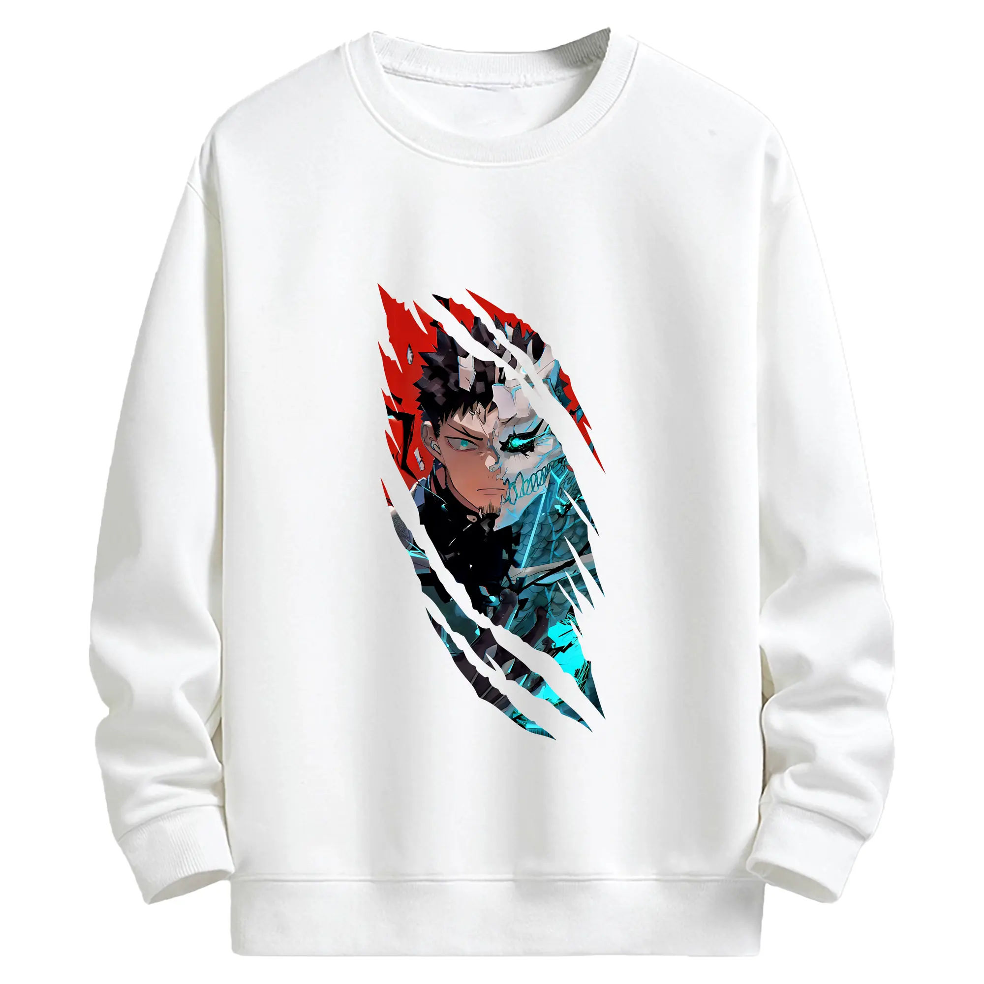 怪獣8号 グッズ,日比野カフカ - キッズ クルーネックスウェットシャツ ・ フロントプリント ・ 綿80％ ポリエステル20％ ・ 快適 通学 スポーツ 日常使い お散歩用