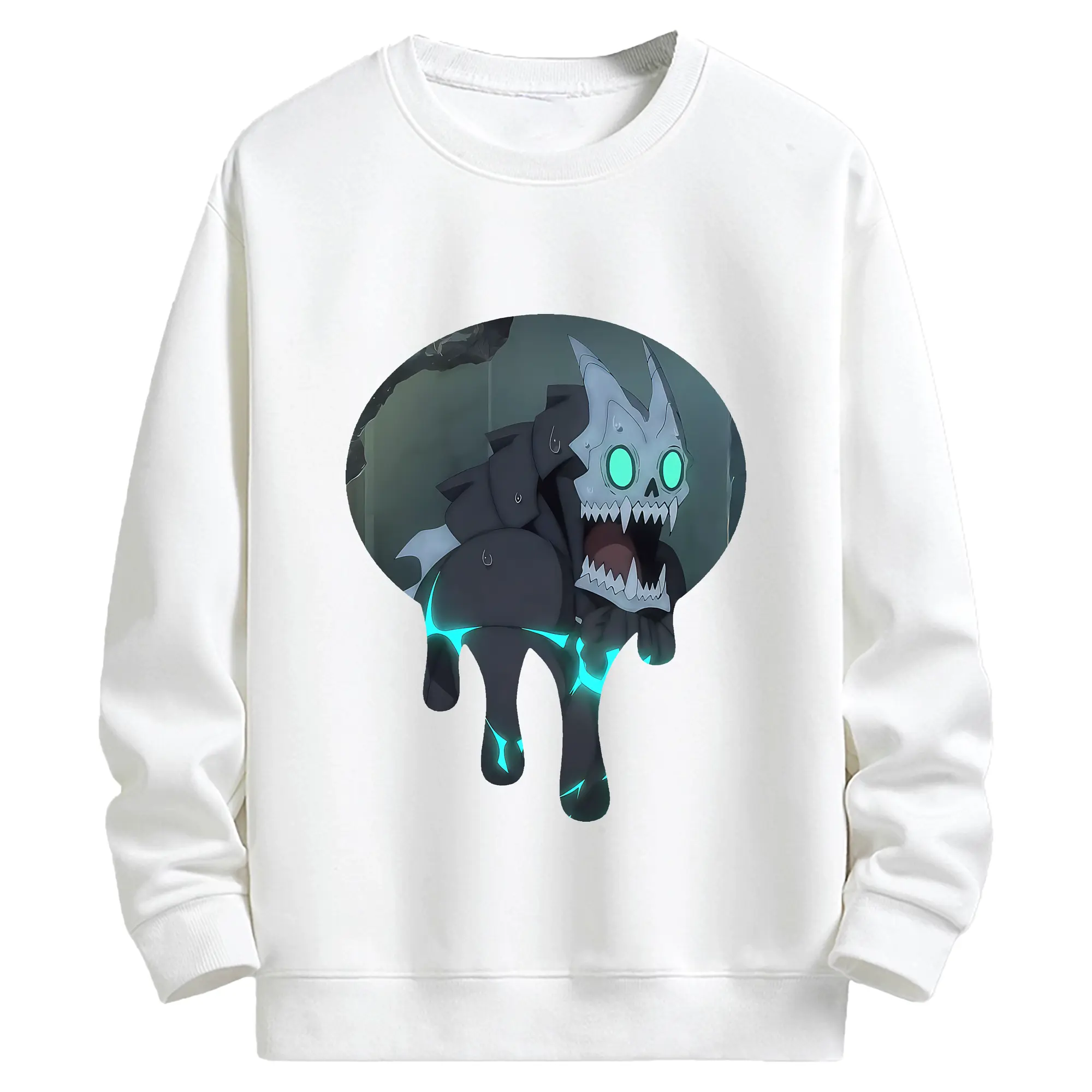 怪獣8号 グッズ,日比野カフカ - キッズ クルーネックスウェットシャツ ・ フロントプリント ・ 綿80％ ポリエステル20％ ・ 快適 通学 スポーツ 日常使い お散歩用