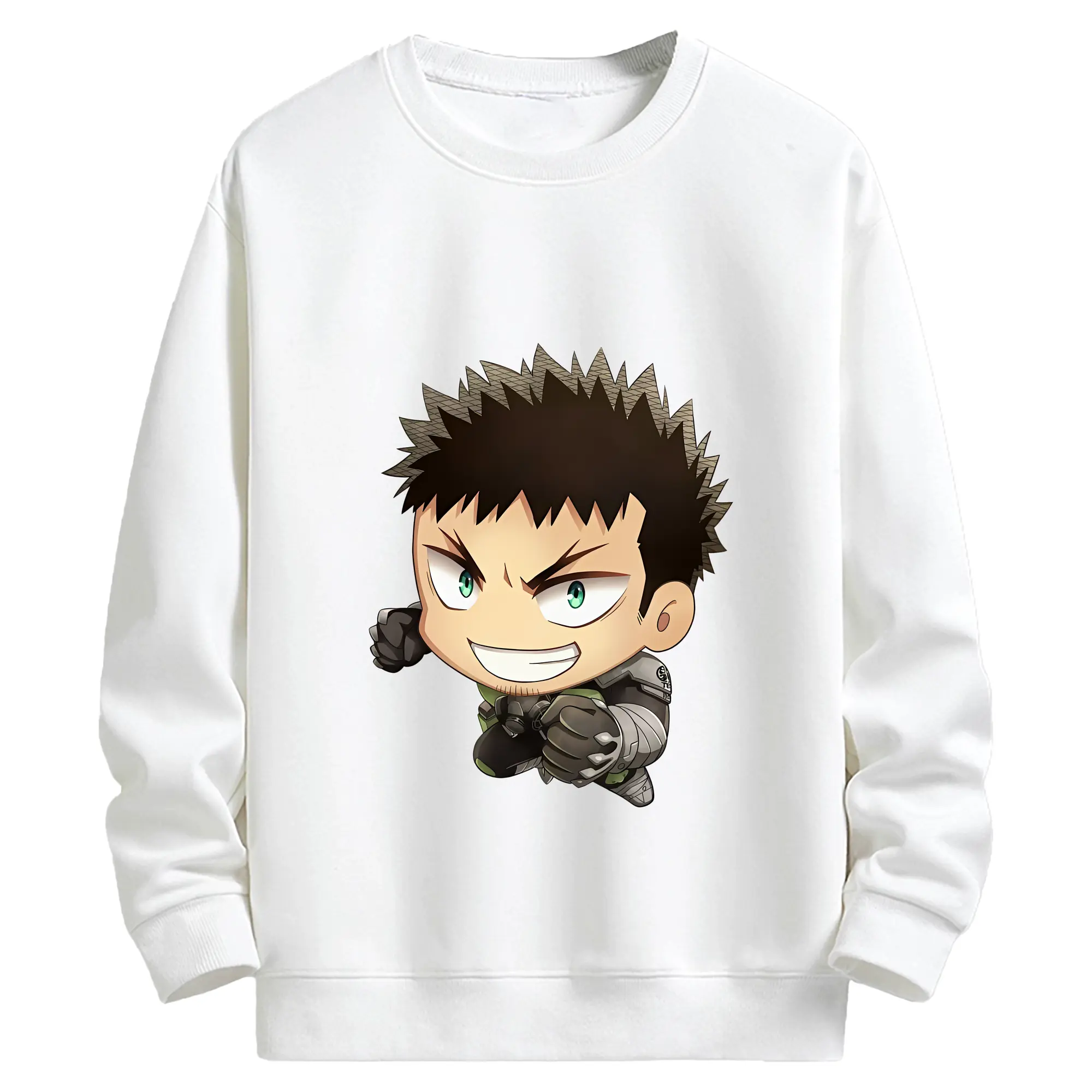 怪獣8号 グッズ,日比野カフカ - キッズ クルーネックスウェットシャツ ・ フロントプリント ・ 綿80％ ポリエステル20％ ・ 快適 通学 スポーツ 日常使い お散歩用