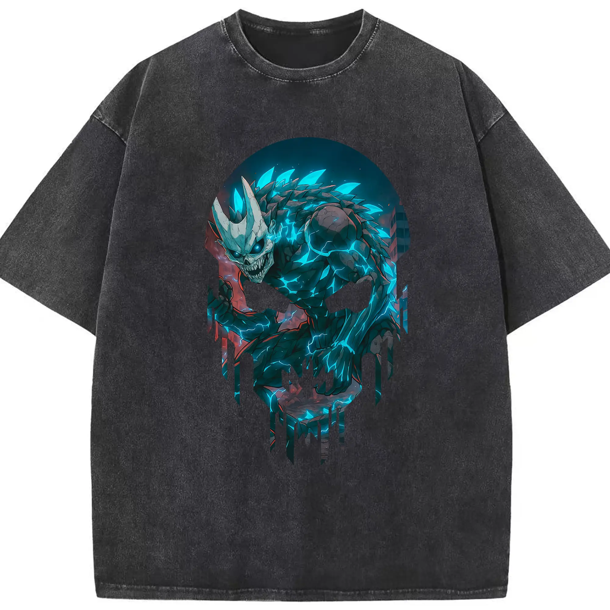 怪獣8号 グッズ,日比野カフカ - 綿100％ ヴィンテージ風 半袖Tシャツ ・ フロントプリント ・ 柔らか肌触り ・ 通気性 快適 ・ スポーツ カジュアル 外出用