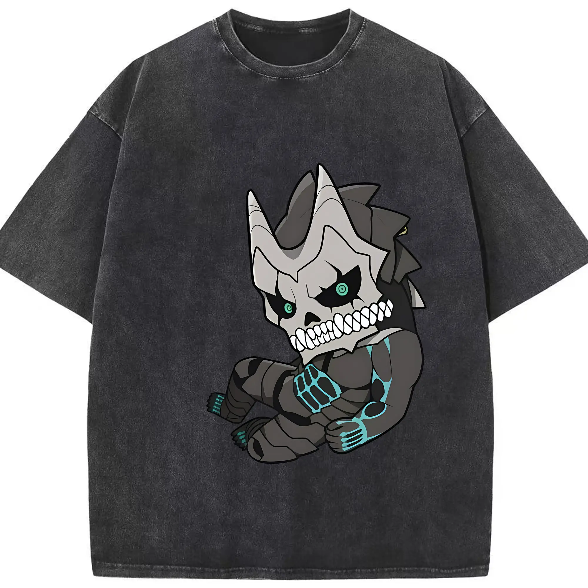 怪獣8号 グッズ,日比野カフカ - 綿100％ ヴィンテージ風 半袖Tシャツ ・ フロントプリント ・ 柔らか肌触り ・ 通気性 快適 ・ スポーツ カジュアル 外出用