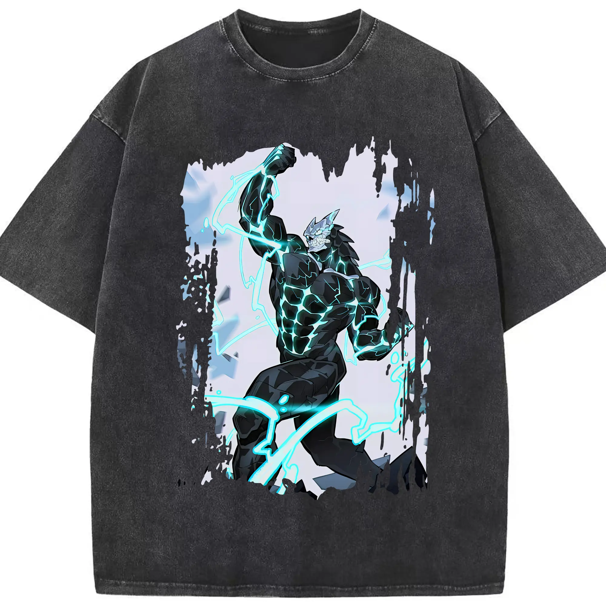 怪獣8号 グッズ,日比野カフカ - 綿100％ ヴィンテージ風 半袖Tシャツ ・ フロントプリント ・ 柔らか肌触り ・ 通気性 快適 ・ スポーツ カジュアル 外出用