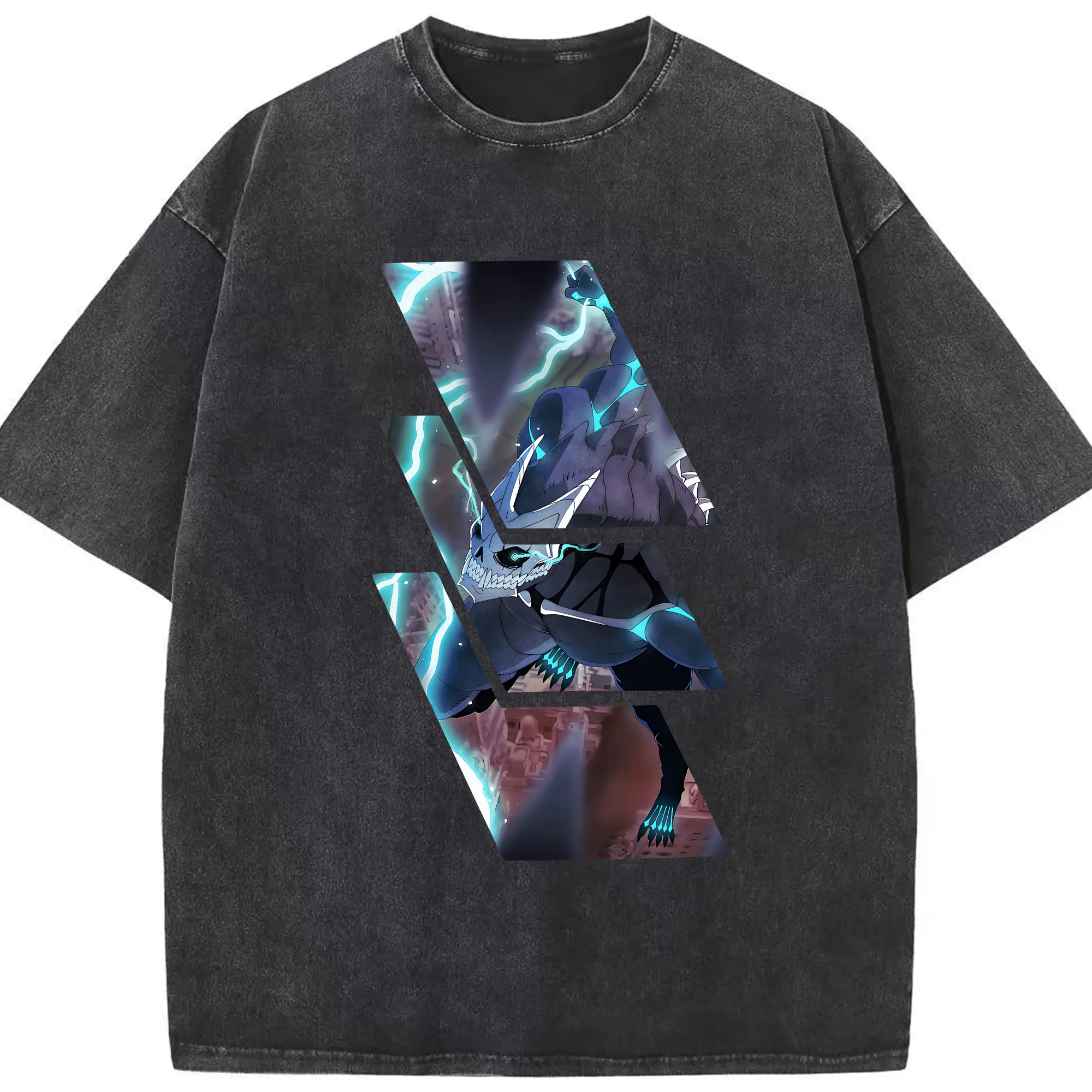 怪獣8号 グッズ,日比野カフカ - 綿100％ ヴィンテージ風 半袖Tシャツ ・ フロントプリント ・ 柔らか肌触り ・ 通気性 快適 ・ スポーツ カジュアル 外出用