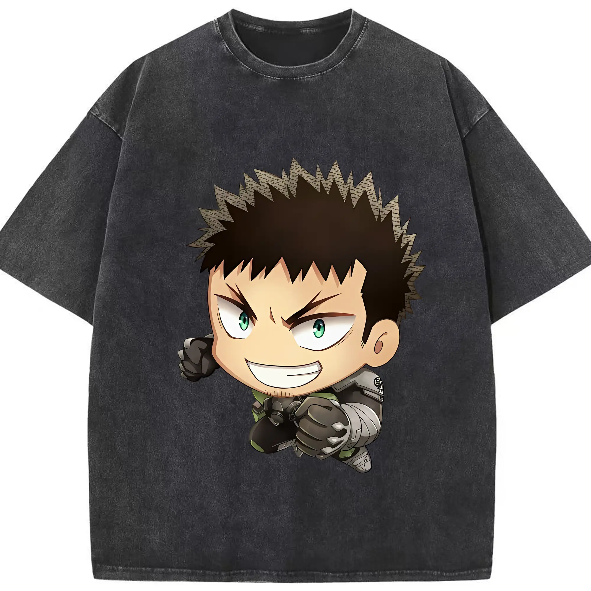 怪獣8号 グッズ,日比野カフカ - 綿100％ ヴィンテージ風 半袖Tシャツ ・ フロントプリント ・ 柔らか肌触り ・ 通気性 快適 ・ スポーツ カジュアル 外出用