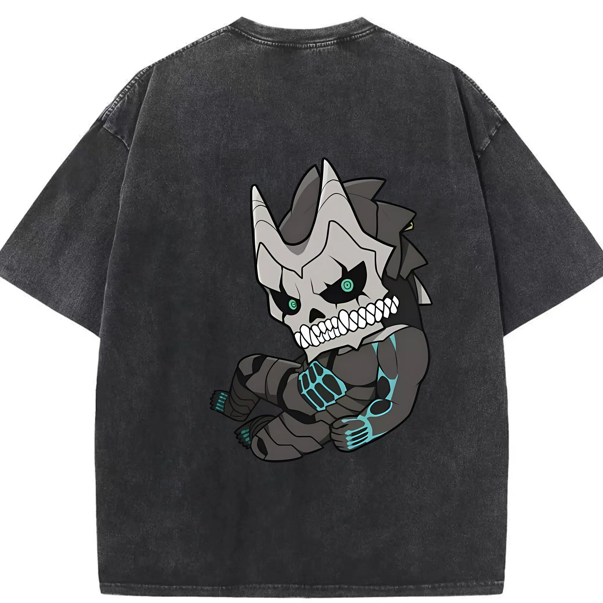 怪獣8号 グッズ,日比野カフカ - 綿100％ ヴィンテージ風 半袖Tシャツ ・ 背面プリント ・ 柔らか肌触り ・ 通気性 快適 ・ スポーツ カジュアル 外出用