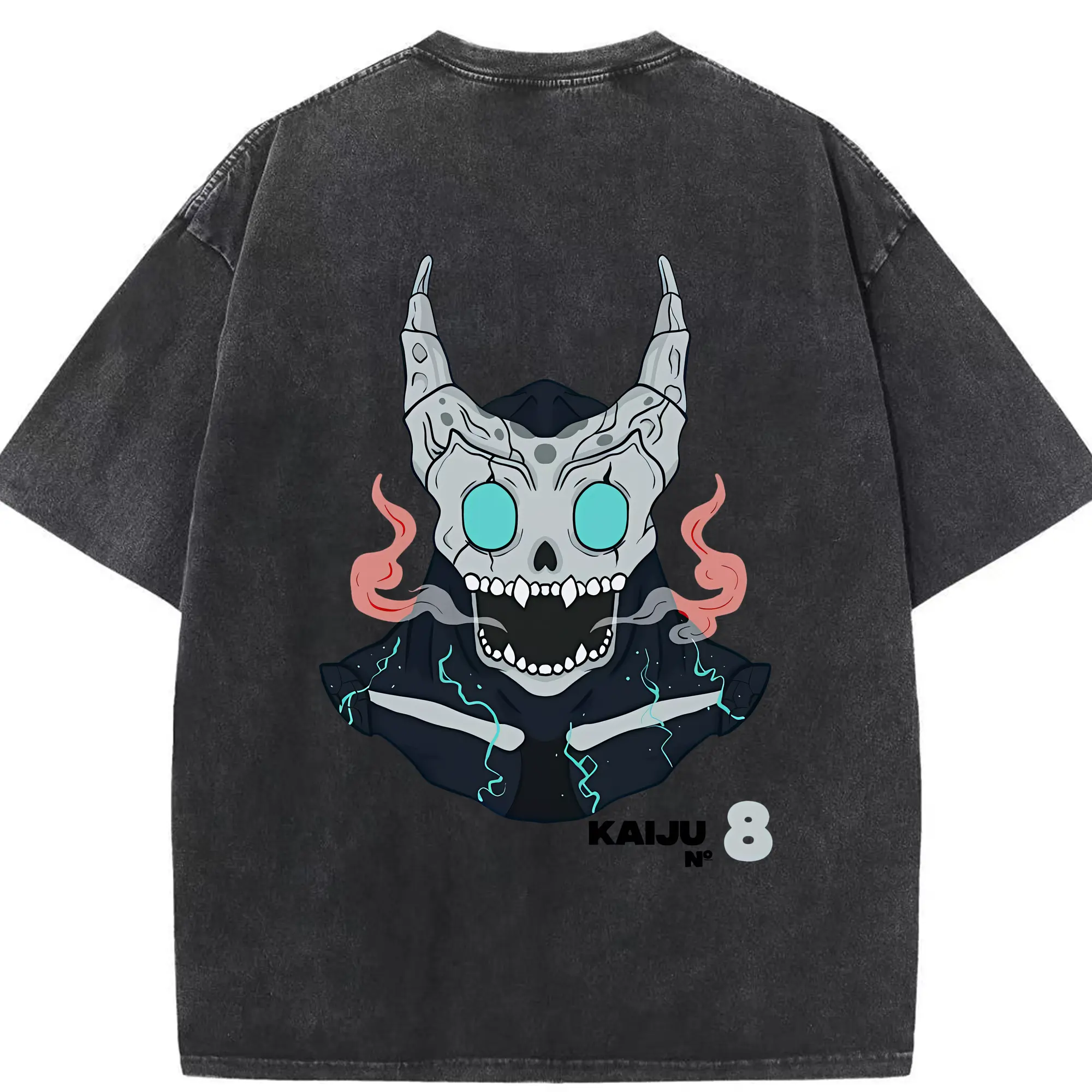 怪獣8号 グッズ,日比野カフカ - 綿100％ ヴィンテージ風 半袖Tシャツ ・ 背面プリント ・ 柔らか肌触り ・ 通気性 快適 ・ スポーツ カジュアル 外出用