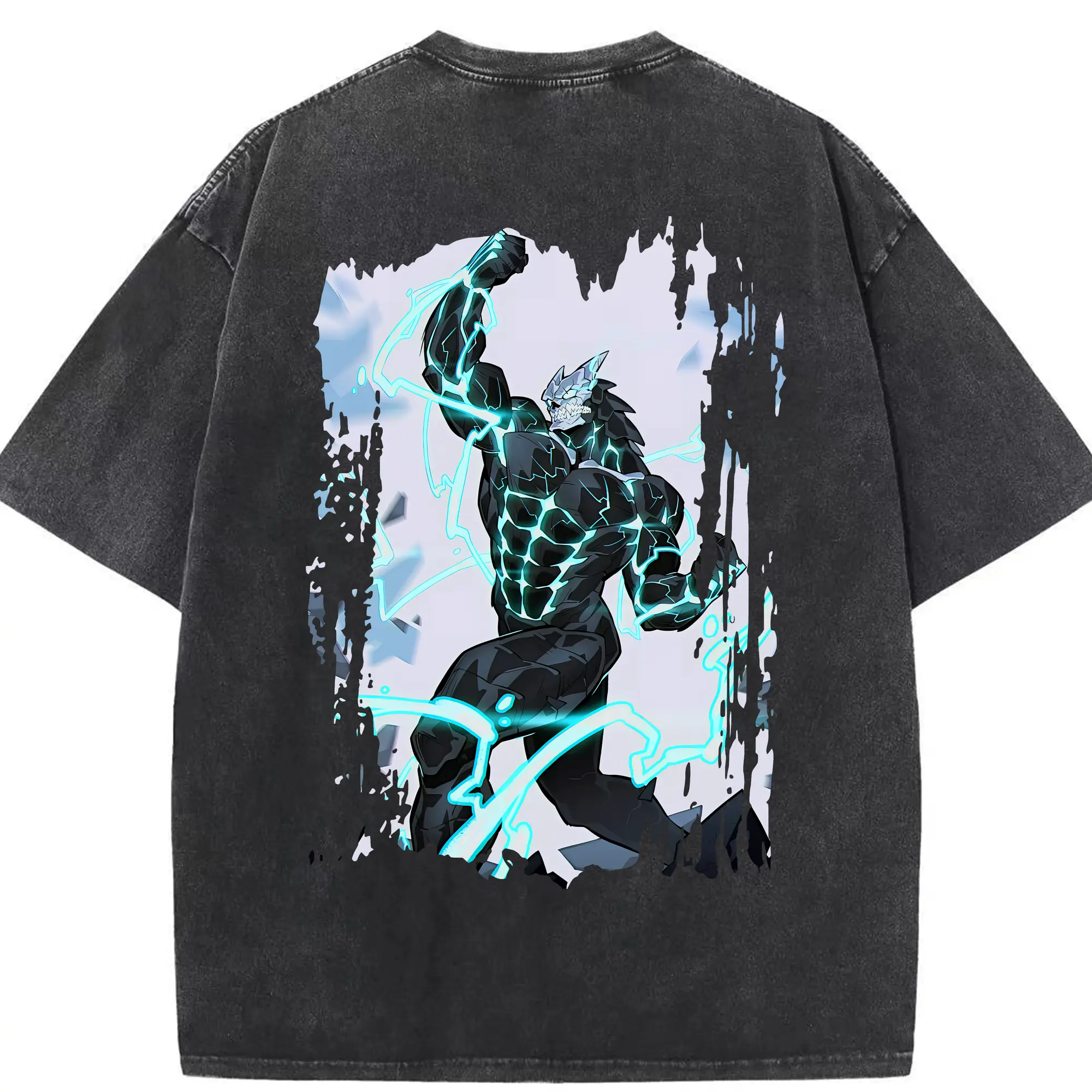 怪獣8号 グッズ,日比野カフカ - 綿100％ ヴィンテージ風 半袖Tシャツ ・ 背面プリント ・ 柔らか肌触り ・ 通気性 快適 ・ スポーツ カジュアル 外出用