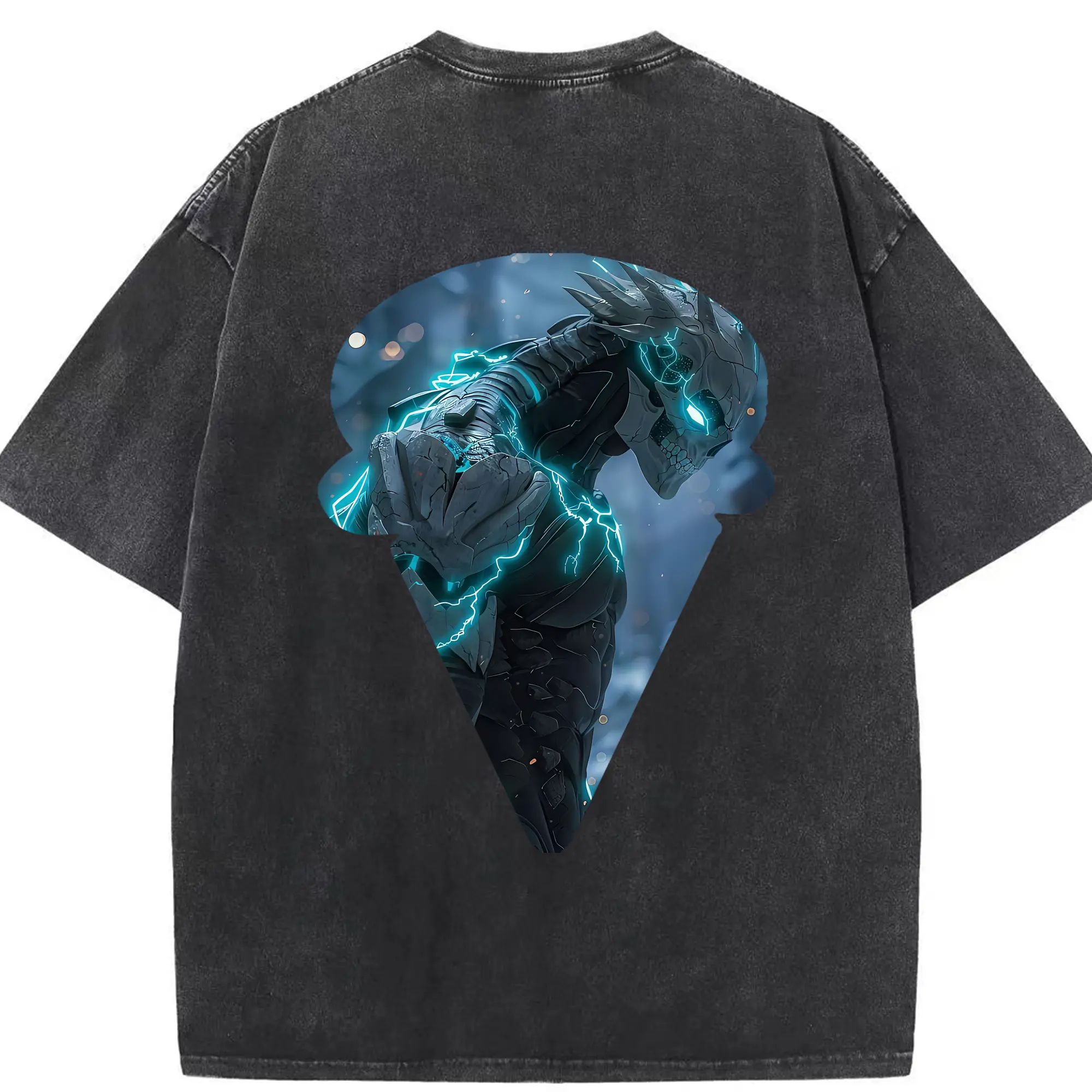 怪獣8号 グッズ,日比野カフカ - 綿100％ ヴィンテージ風 半袖Tシャツ ・ 背面プリント ・ 柔らか肌触り ・ 通気性 快適 ・ スポーツ カジュアル 外出用