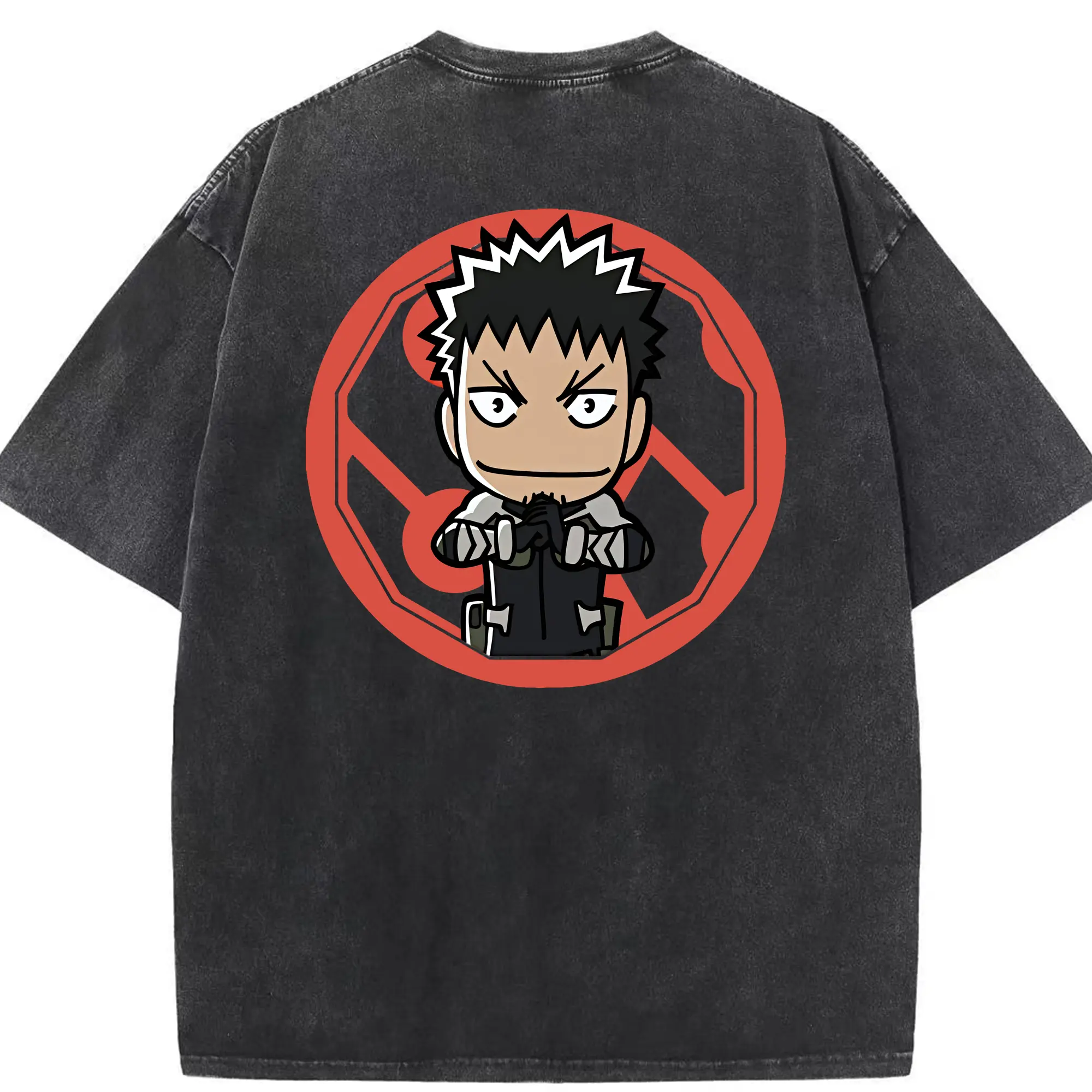 怪獣8号 グッズ,日比野カフカ - 綿100％ ヴィンテージ風 半袖Tシャツ ・ 背面プリント ・ 柔らか肌触り ・ 通気性 快適 ・ スポーツ カジュアル 外出用