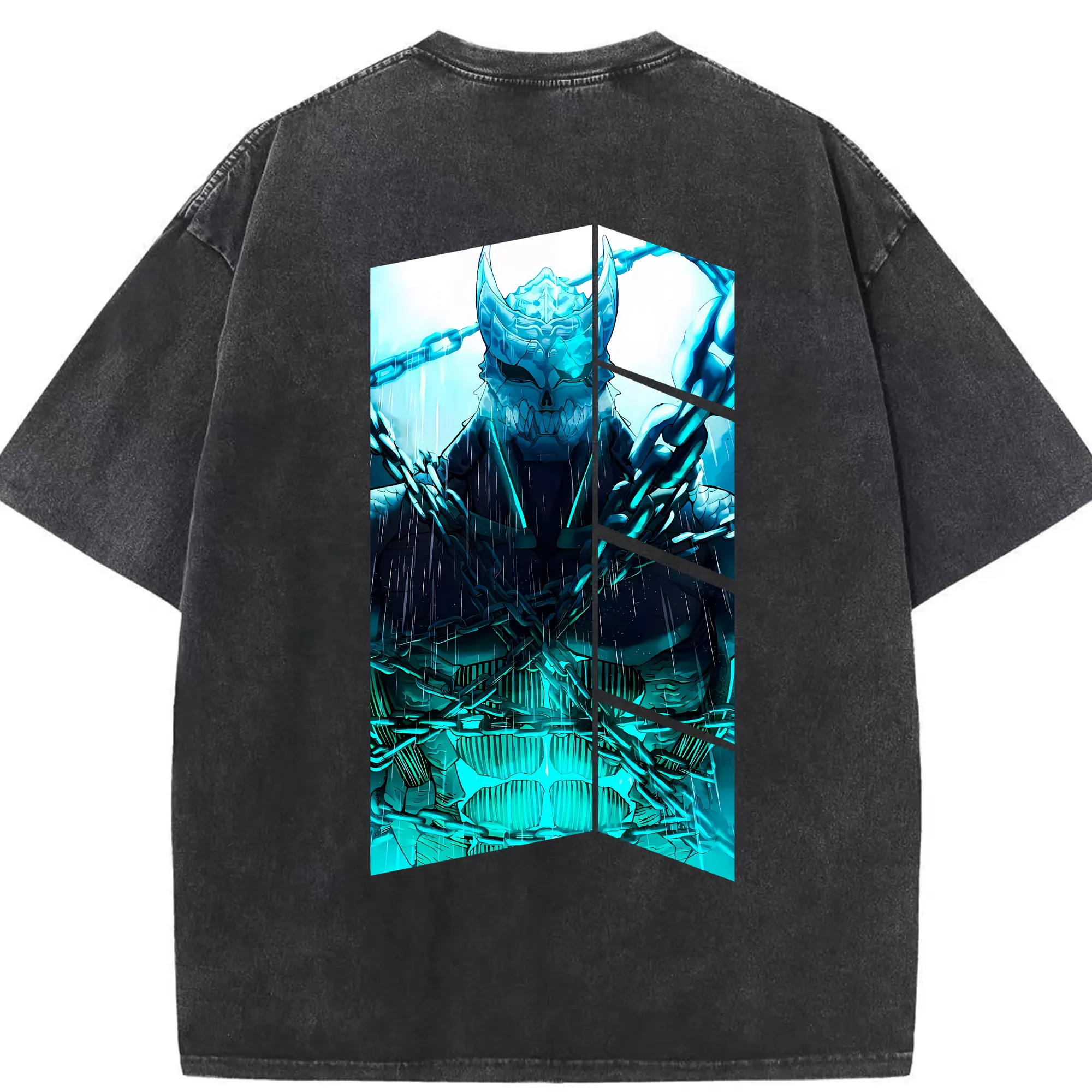 怪獣8号 グッズ,日比野カフカ - 綿100％ ヴィンテージ風 半袖Tシャツ ・ 背面プリント ・ 柔らか肌触り ・ 通気性 快適 ・ スポーツ カジュアル 外出用