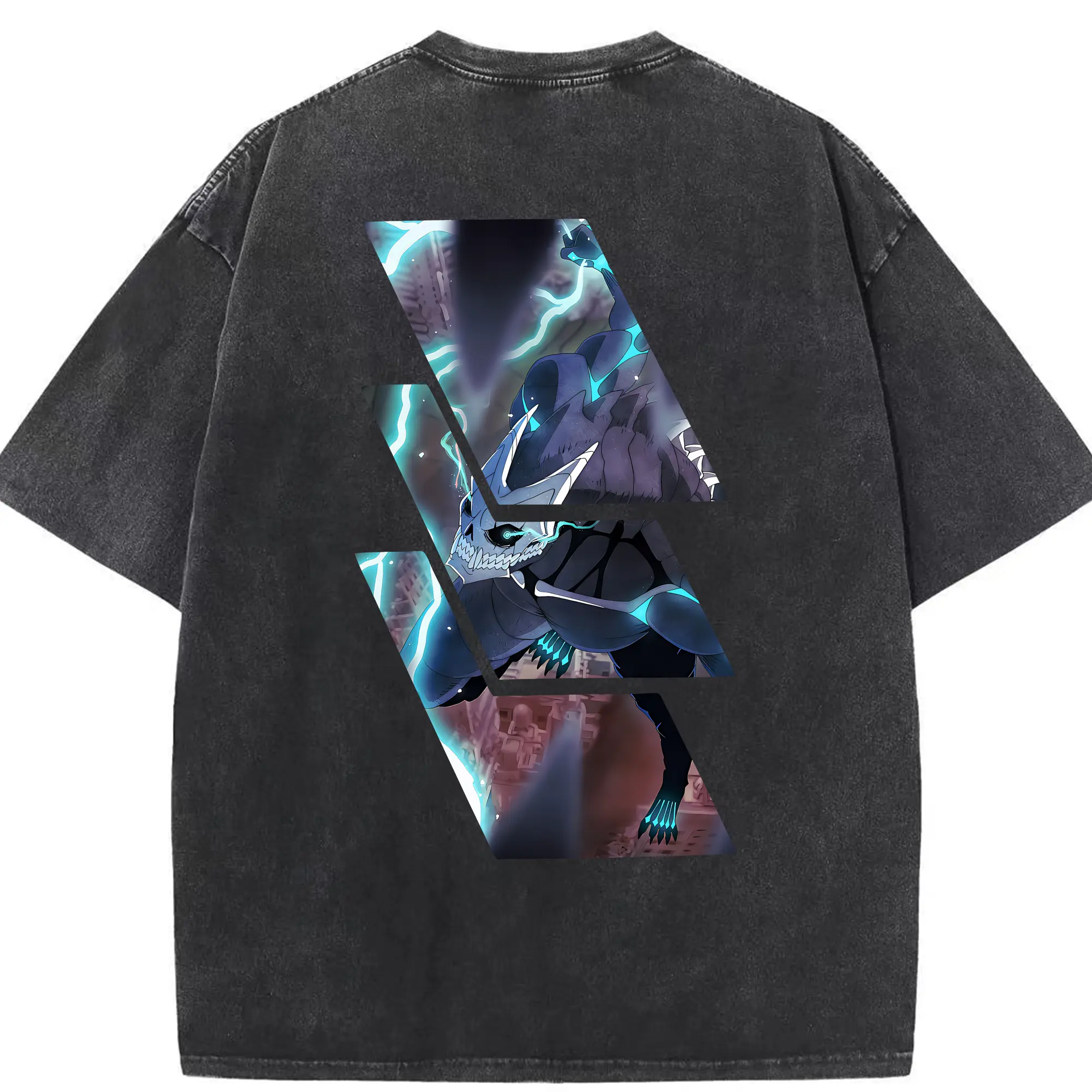 怪獣8号 グッズ,日比野カフカ - 綿100％ ヴィンテージ風 半袖Tシャツ ・ 背面プリント ・ 柔らか肌触り ・ 通気性 快適 ・ スポーツ カジュアル 外出用