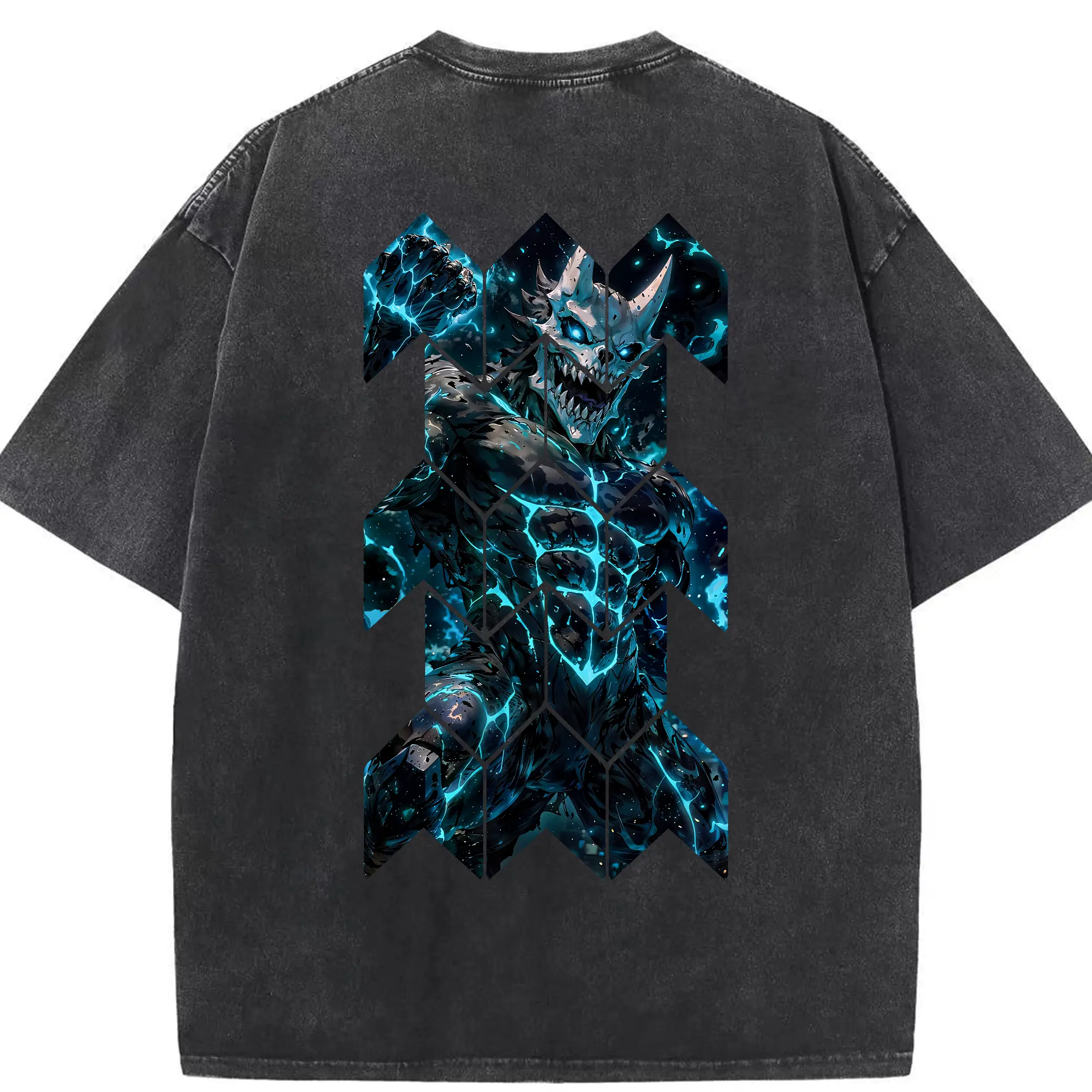 怪獣8号 グッズ,日比野カフカ - 綿100％ ヴィンテージ風 半袖Tシャツ ・ 背面プリント ・ 柔らか肌触り ・ 通気性 快適 ・ スポーツ カジュアル 外出用