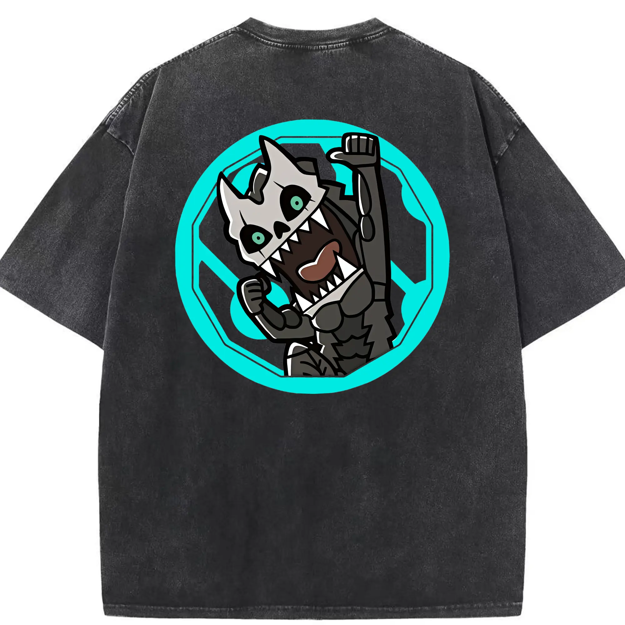 怪獣8号 グッズ,日比野カフカ - 綿100％ ヴィンテージ風 半袖Tシャツ ・ 背面プリント ・ 柔らか肌触り ・ 通気性 快適 ・ スポーツ カジュアル 外出用