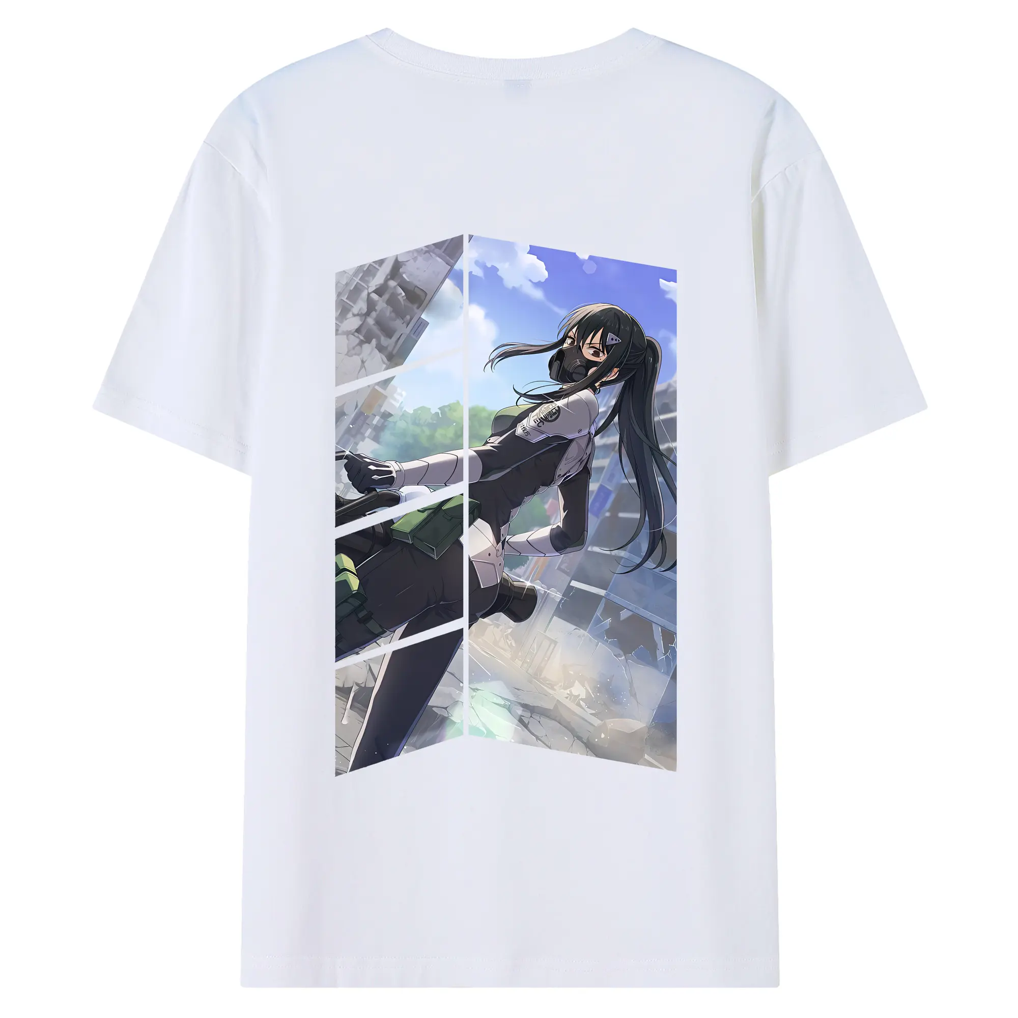 怪獣8号 グッズ,亜白ミナ - 綿100％ 半袖Tシャツ ・ バックプリント ・ 快適 通気性 ・ 日常使い 散歩 スポーツ用