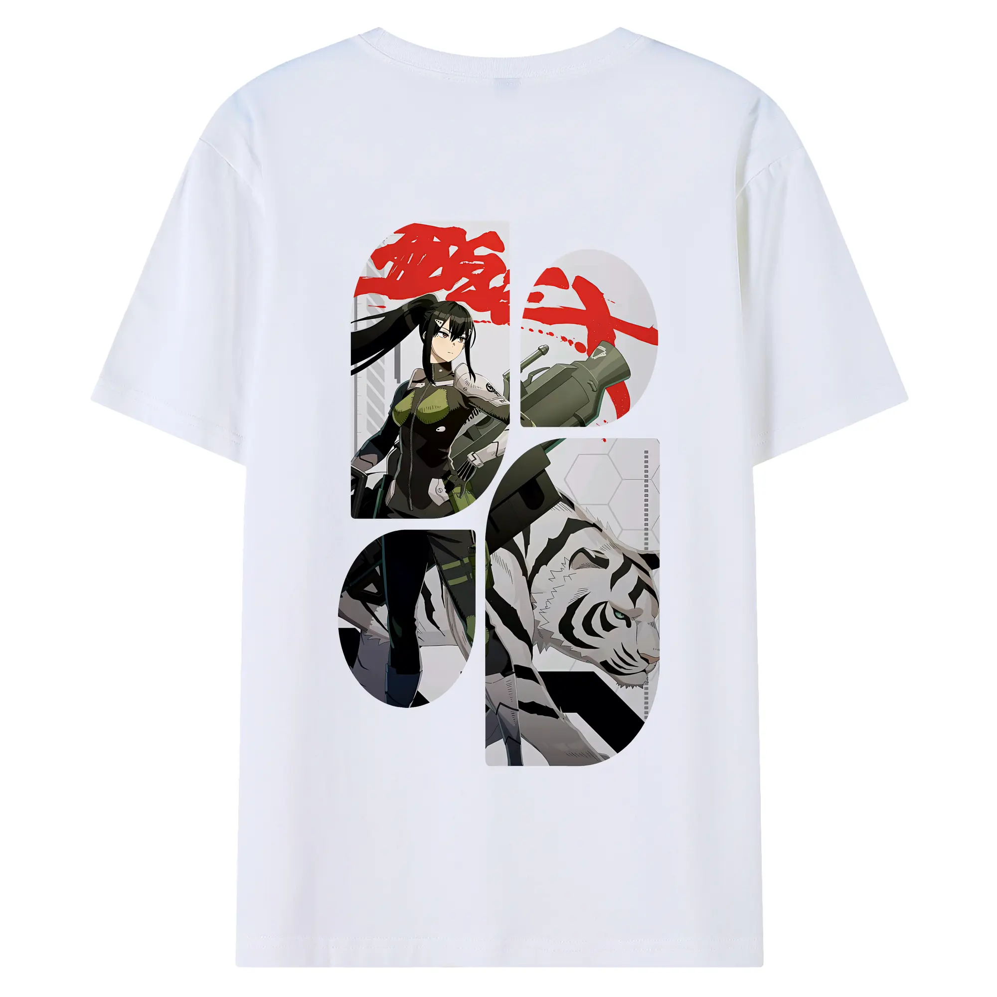 怪獣8号 グッズ,亜白ミナ - 綿100％ 半袖Tシャツ ・ バックプリント ・ 快適 通気性 ・ 日常使い 散歩 スポーツ用