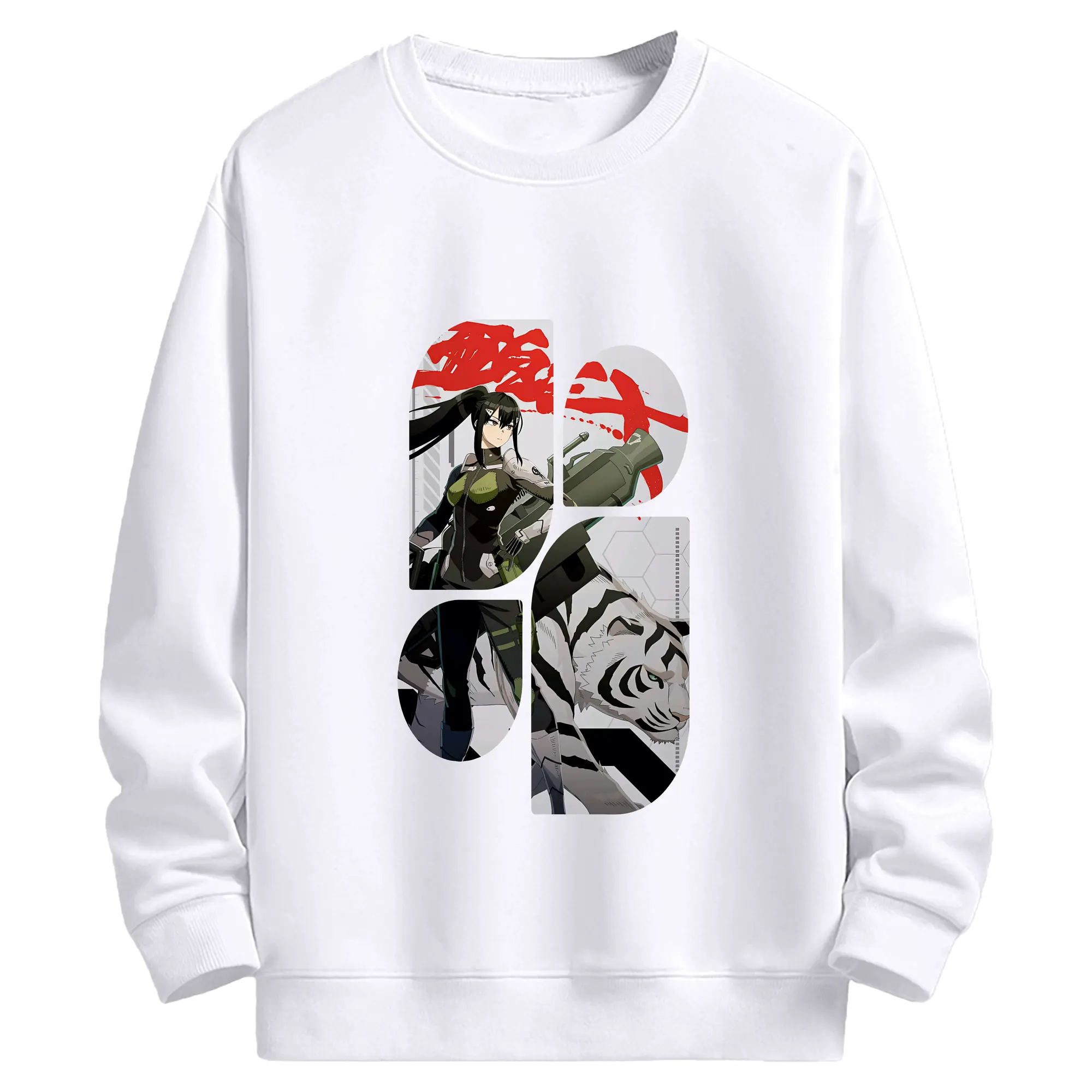 怪獣8号 グッズ,亜白ミナ - 高品質 クルーネック スウェット ・ コットン59％ ポリエステル41％ ・ ユニセックス 長袖 トレーナー ・ カジュアル デイリー スポーツ 散歩用