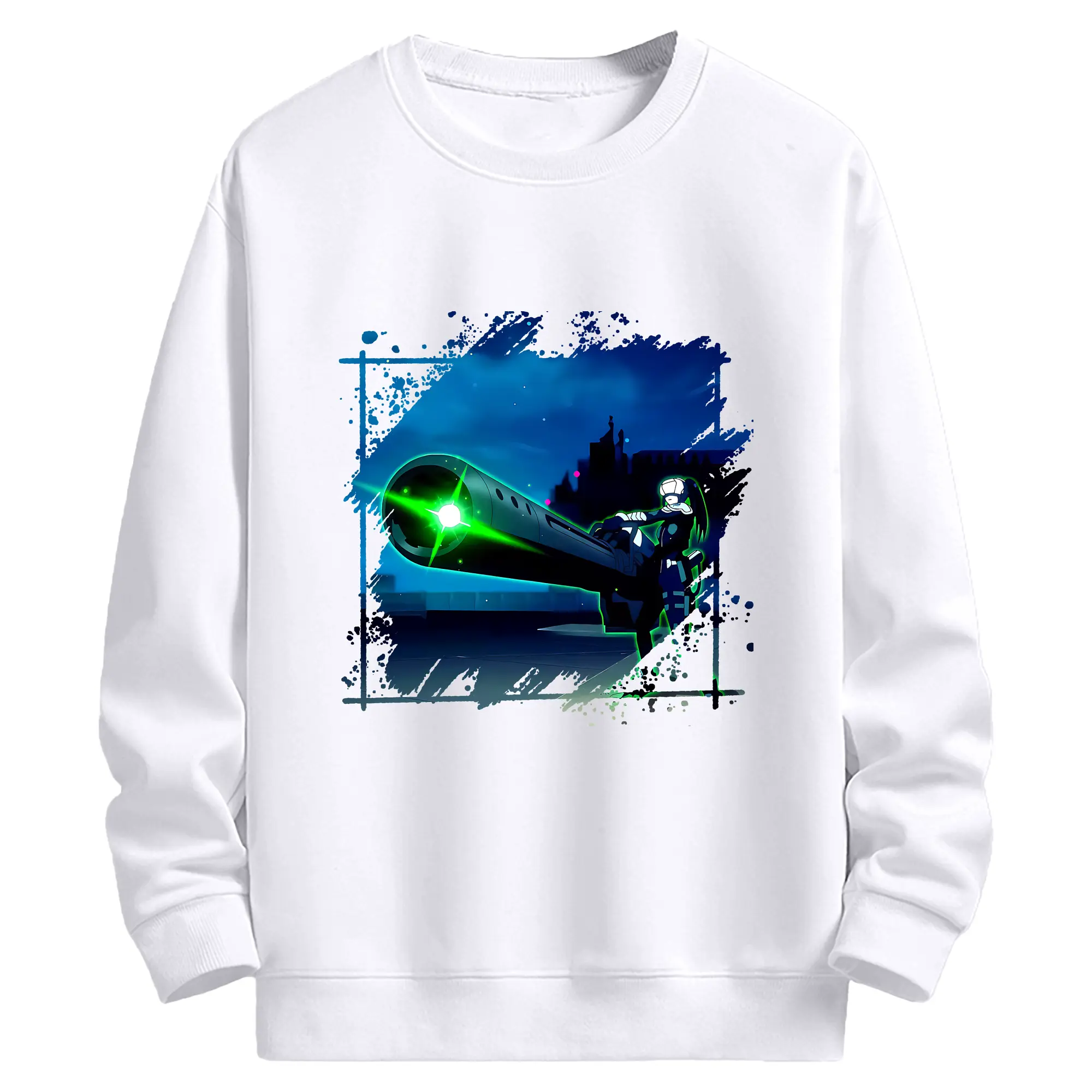 怪獣8号 グッズ,亜白ミナ - 高品質 クルーネック スウェット ・ コットン59％ ポリエステル41％ ・ ユニセックス 長袖 トレーナー ・ カジュアル デイリー スポーツ 散歩用
