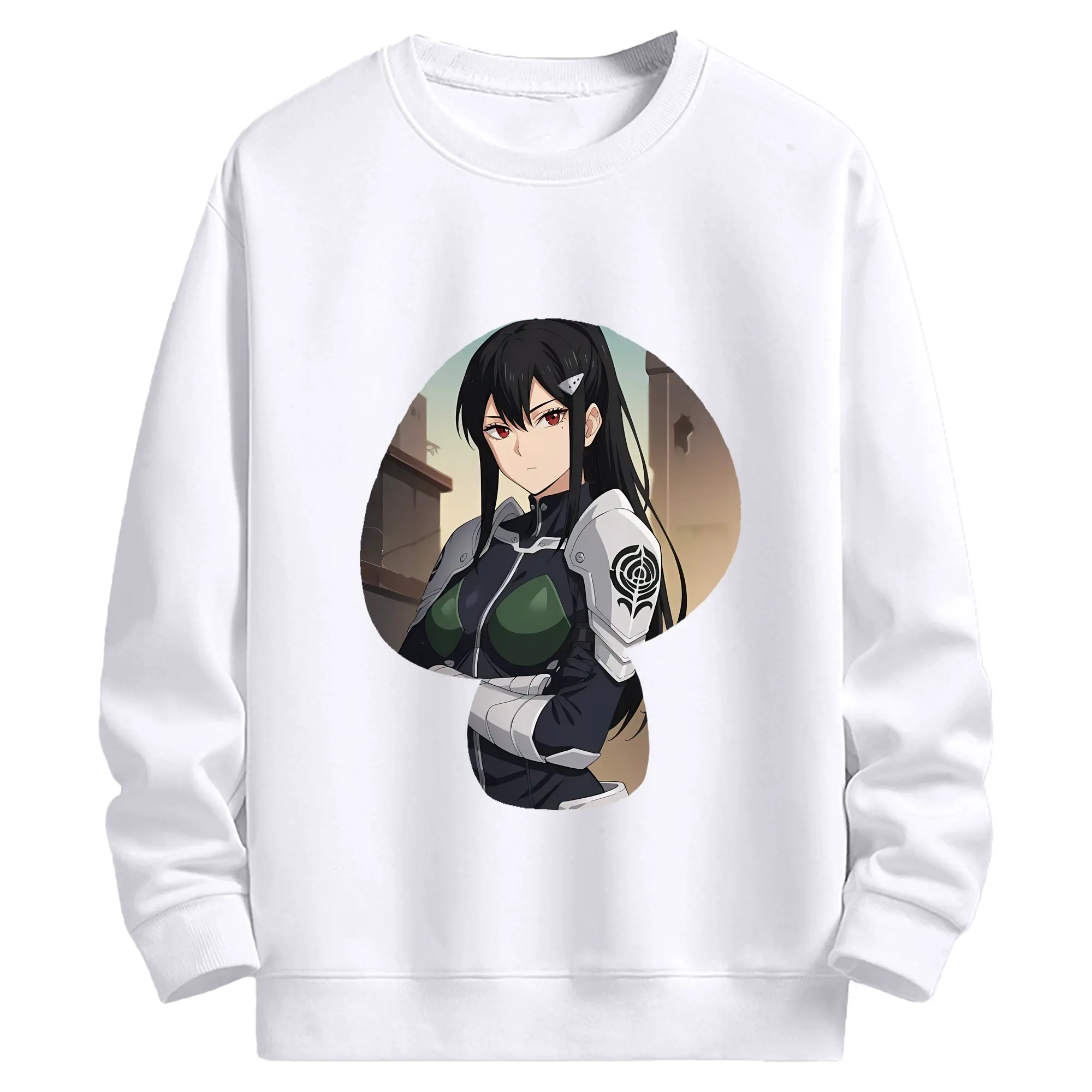 怪獣8号 グッズ,亜白ミナ - 高品質 クルーネック スウェット ・ コットン59％ ポリエステル41％ ・ ユニセックス 長袖 トレーナー ・ カジュアル デイリー スポーツ 散歩用
