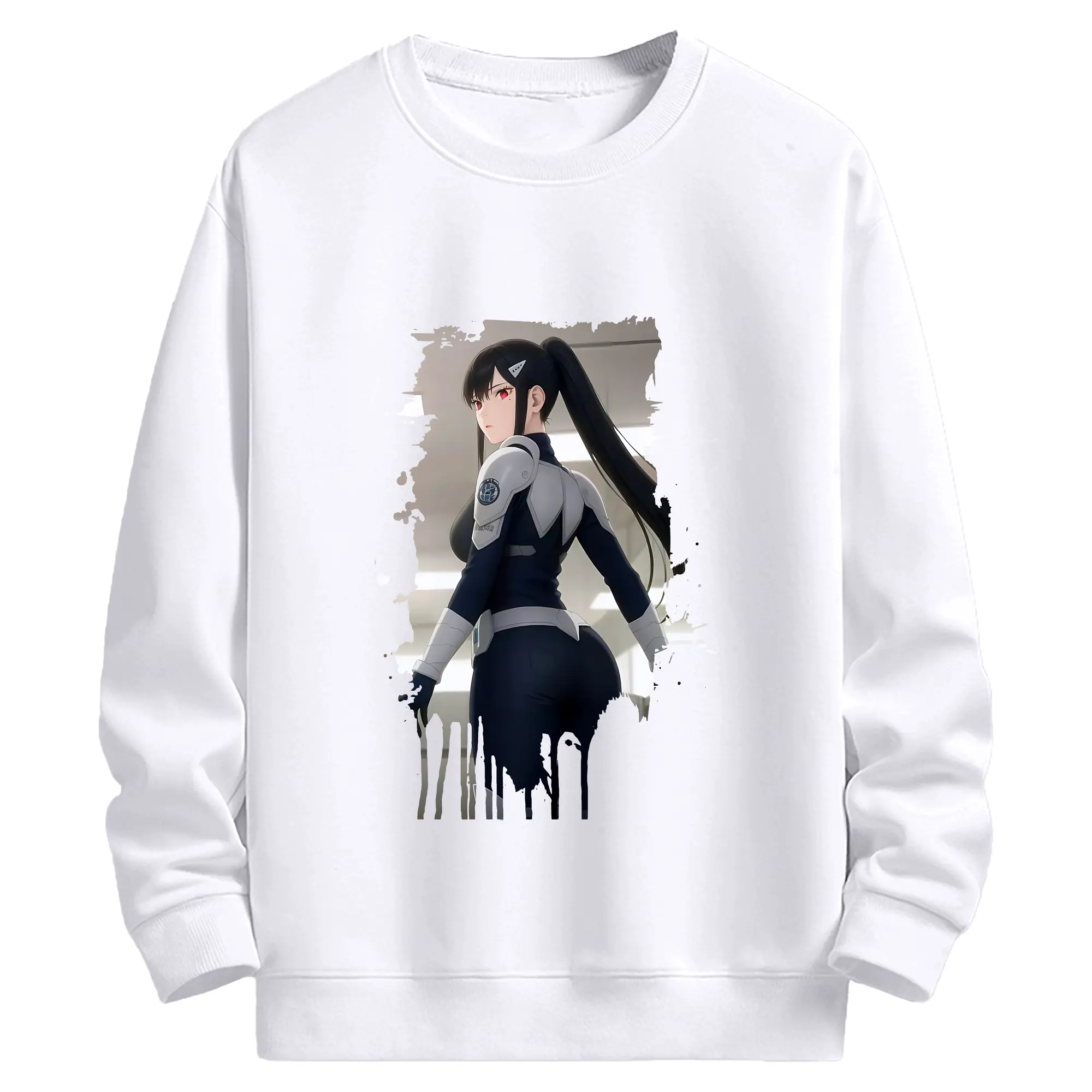 怪獣8号 グッズ,亜白ミナ - 高品質 クルーネック スウェット ・ コットン59％ ポリエステル41％ ・ ユニセックス 長袖 トレーナー ・ カジュアル デイリー スポーツ 散歩用