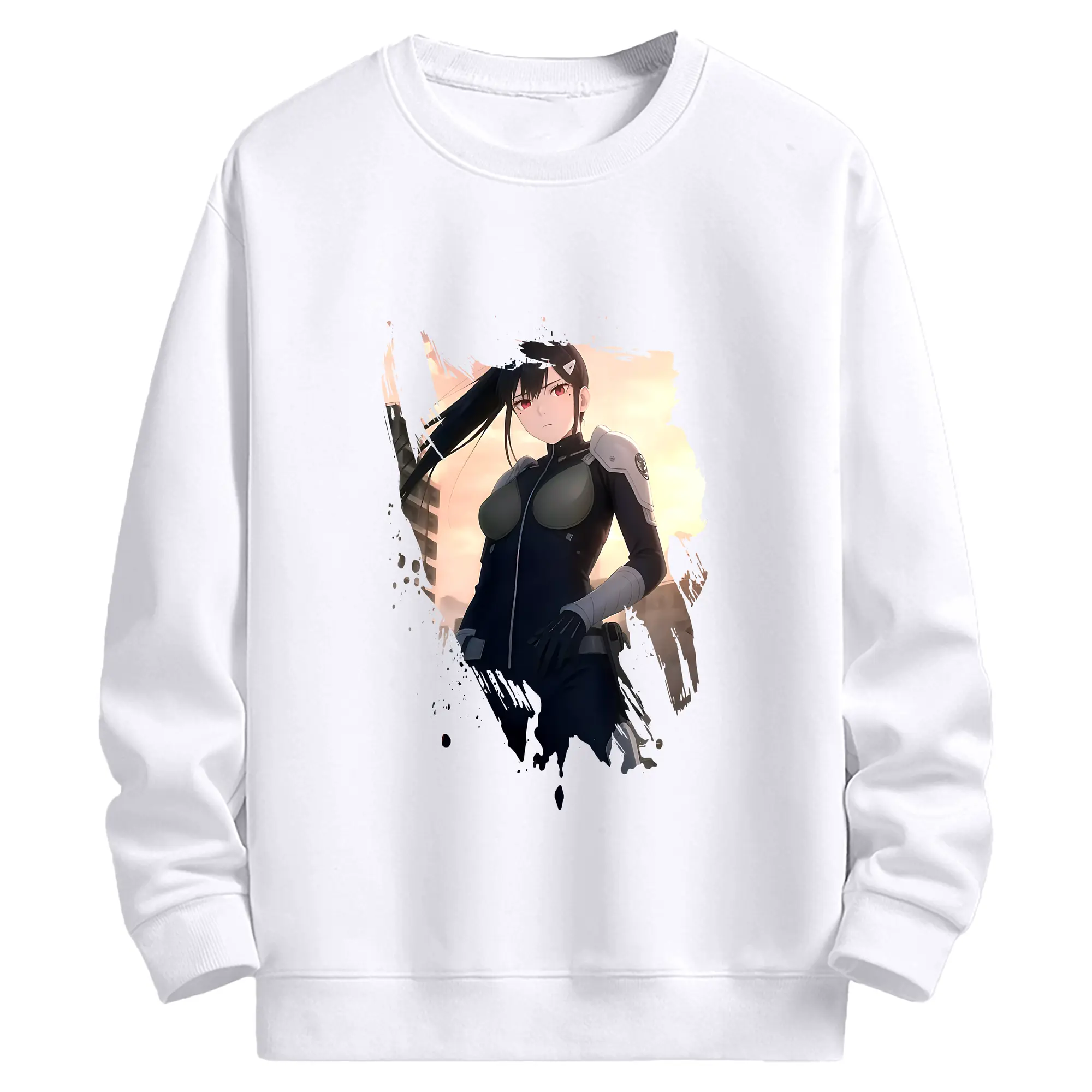 怪獣8号 グッズ,亜白ミナ - 高品質 クルーネック スウェット ・ コットン59％ ポリエステル41％ ・ ユニセックス 長袖 トレーナー ・ カジュアル デイリー スポーツ 散歩用