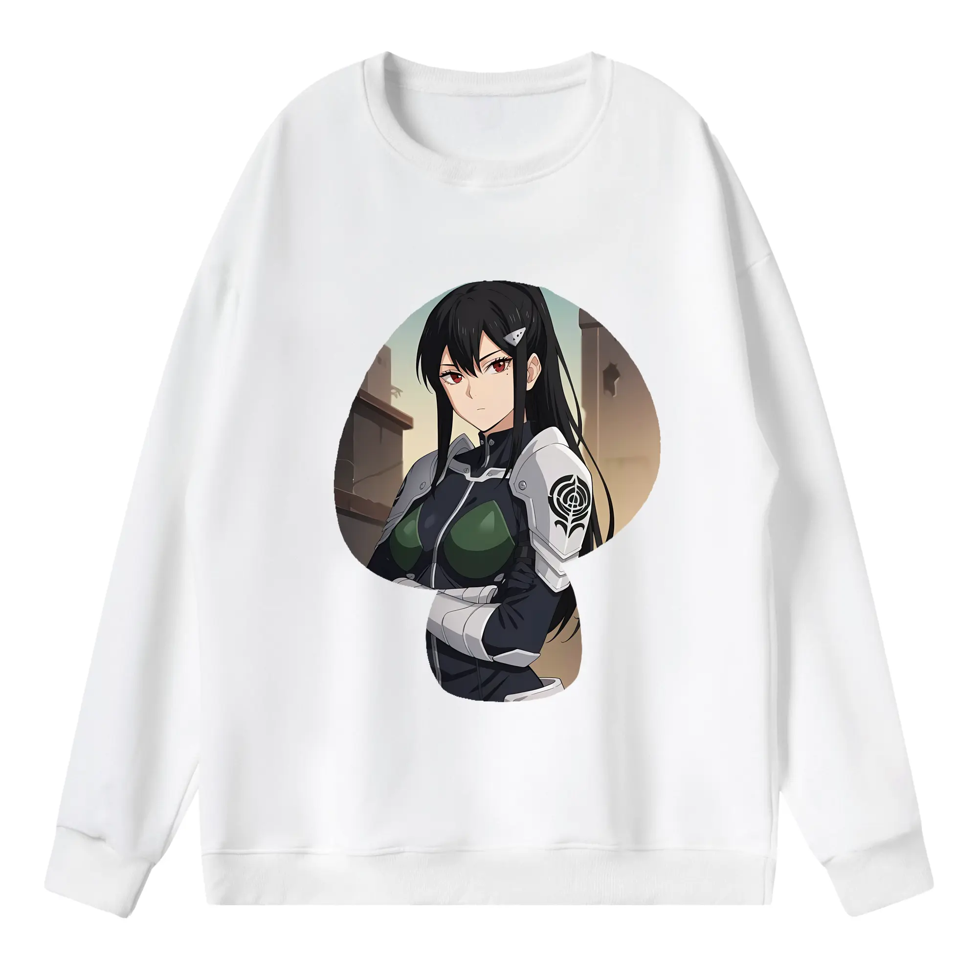 怪獣8号 グッズ,亜白ミナ - 薄手 クルーネック スウェット 裏毛260g · ポリエステル 春秋向け カジュアル 男女兼用 · トレーナー デイリー スポーツ 散歩に最適