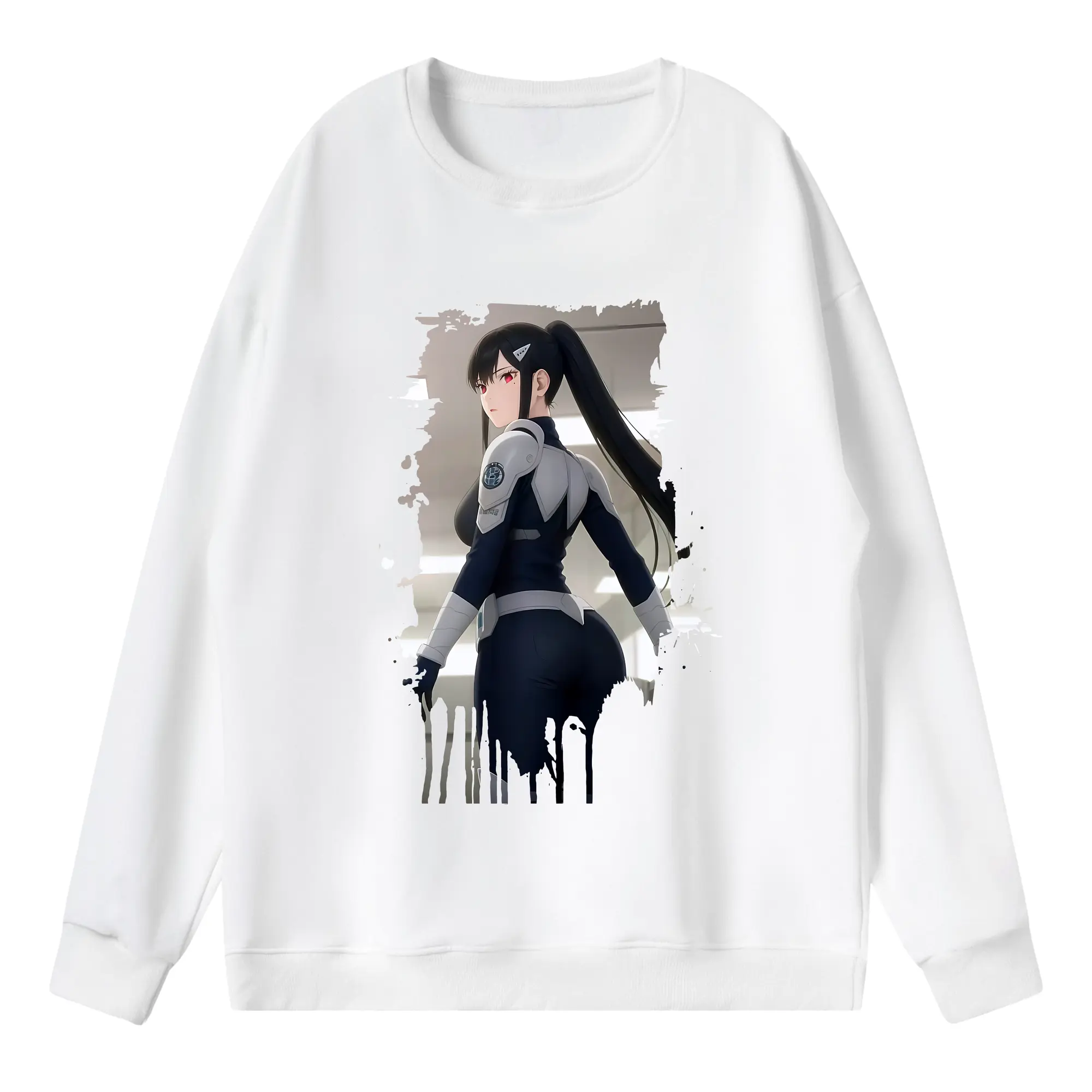 怪獣8号 グッズ,亜白ミナ - 薄手 クルーネック スウェット 裏毛260g · ポリエステル 春秋向け カジュアル 男女兼用 · トレーナー デイリー スポーツ 散歩に最適