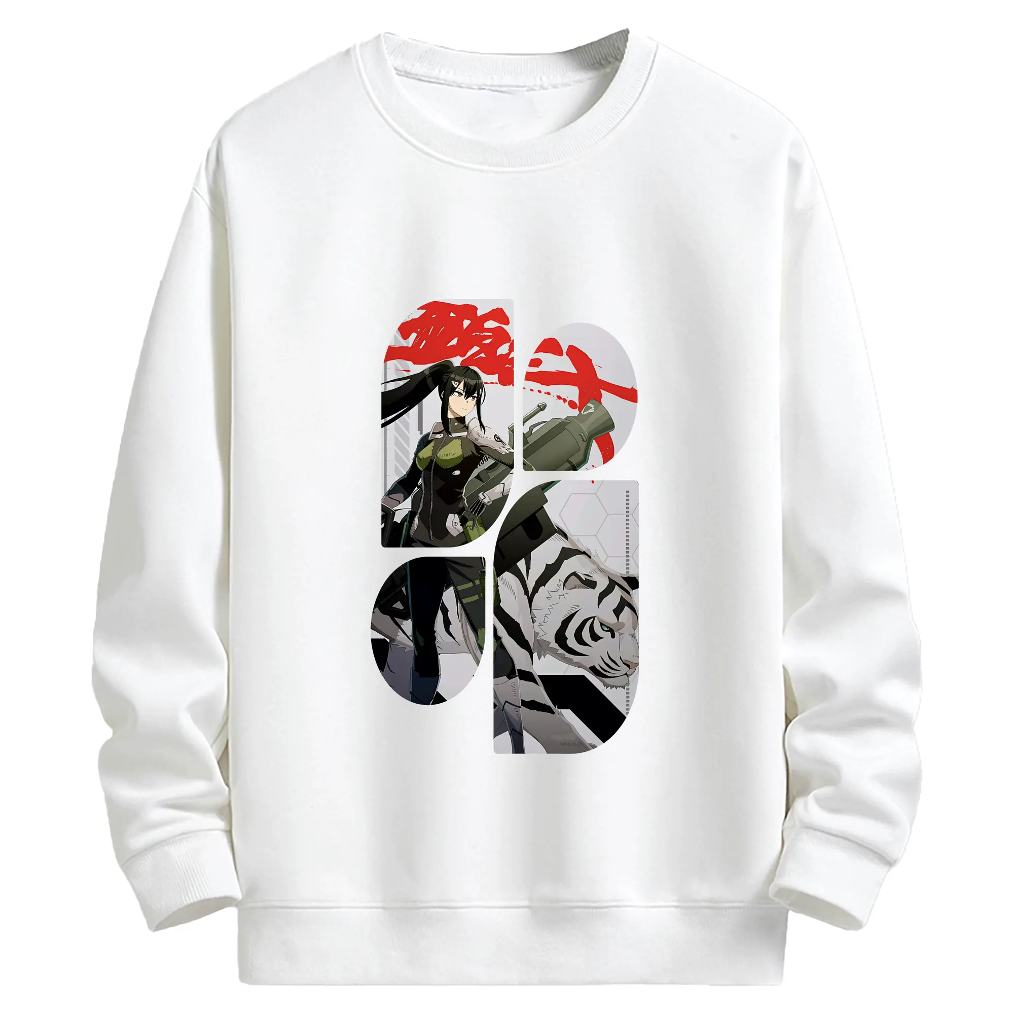 怪獣8号 グッズ,亜白ミナ - キッズ クルーネックスウェットシャツ ・ フロントプリント ・ 綿80％ ポリエステル20％ ・ 快適 通学 スポーツ 日常使い お散歩用