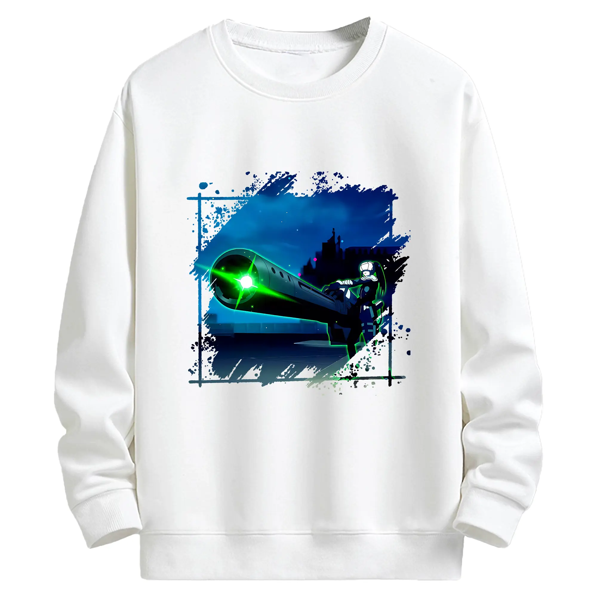 怪獣8号 グッズ,亜白ミナ - キッズ クルーネックスウェットシャツ ・ フロントプリント ・ 綿80％ ポリエステル20％ ・ 快適 通学 スポーツ 日常使い お散歩用