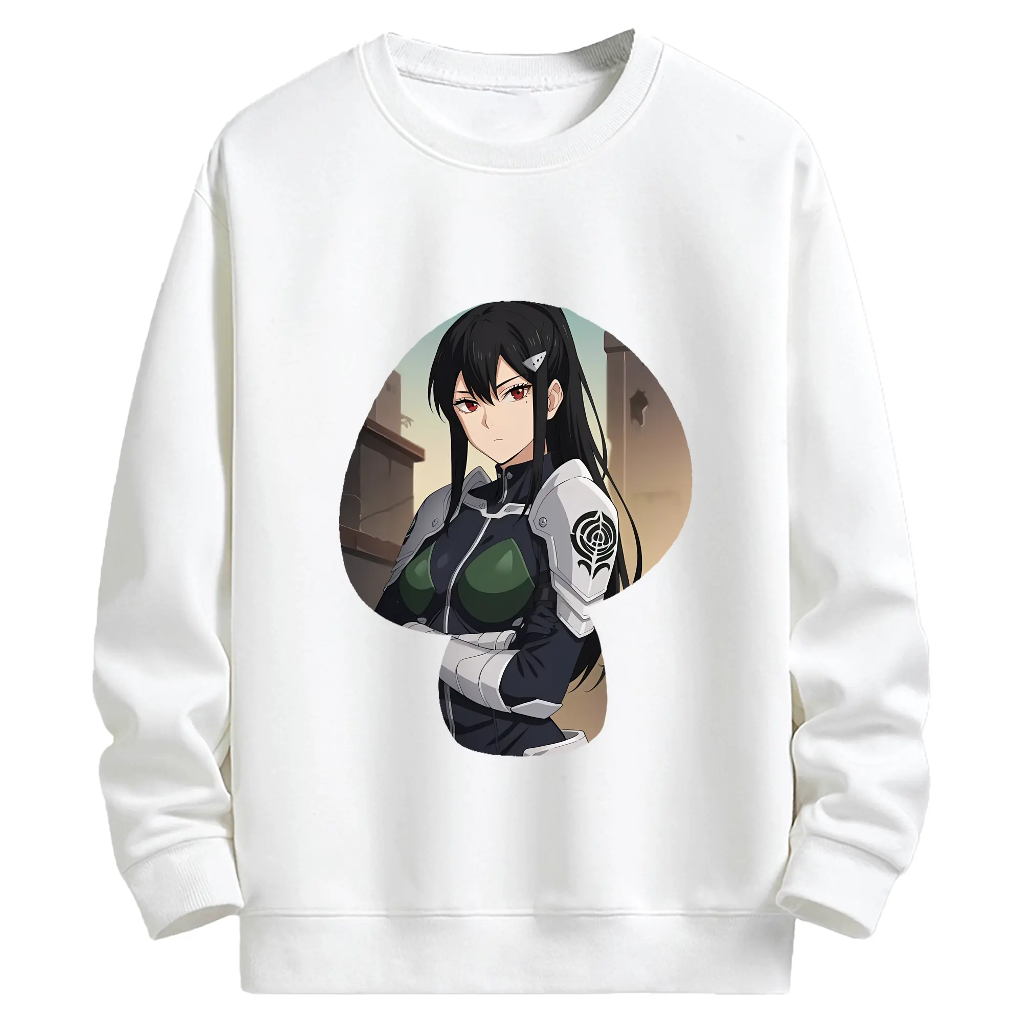 怪獣8号 グッズ,亜白ミナ - キッズ クルーネックスウェットシャツ ・ フロントプリント ・ 綿80％ ポリエステル20％ ・ 快適 通学 スポーツ 日常使い お散歩用