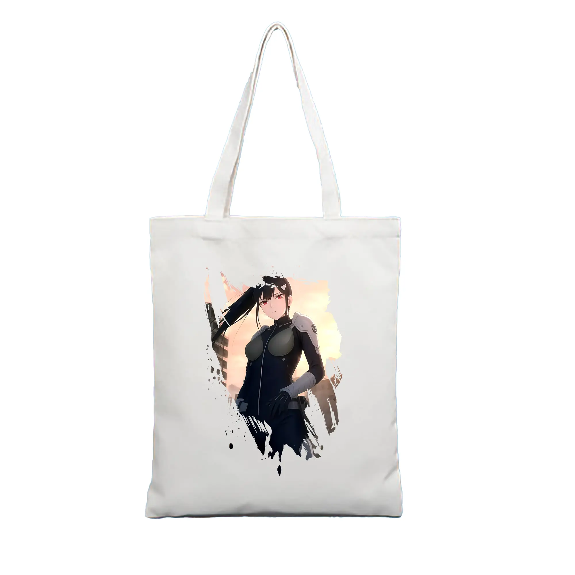 怪獣8号 グッズ,亜白ミナ - 縦型キャンバス手提げバッグ（トートバッグ） ・ キャンバス素材 ・ ショッピング用 ・ 軽量 丈夫 お手入れ簡単