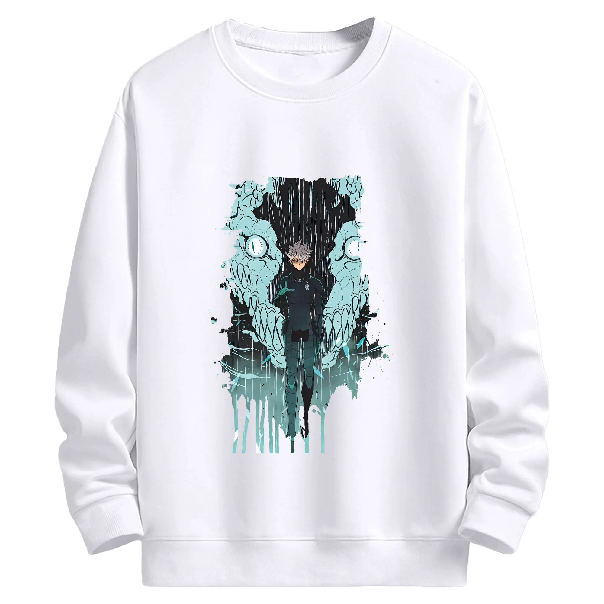 怪獣8号 グッズ,市川レノ - 高品質 クルーネック スウェット ・ コットン59％ ポリエステル41％ ・ ユニセックス 長袖 トレーナー ・ カジュアル デイリー スポーツ 散歩用