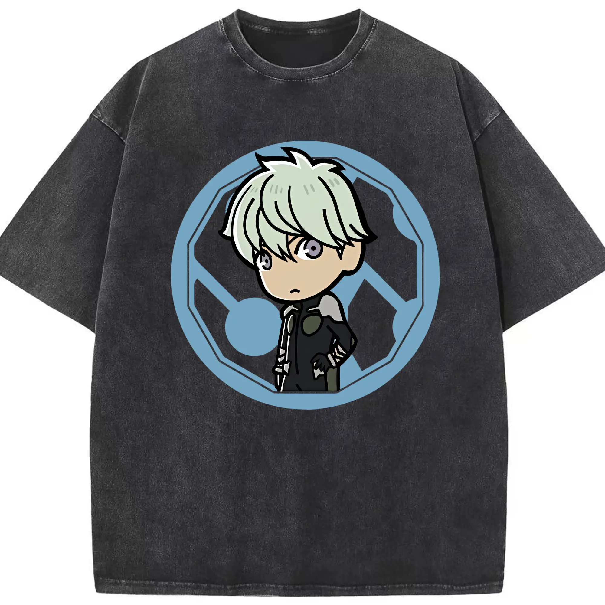 怪獣8号 グッズ,市川レノ - 綿100％ ヴィンテージ風 半袖Tシャツ ・ フロントプリント ・ 柔らか肌触り ・ 通気性 快適 ・ スポーツ カジュアル 外出用