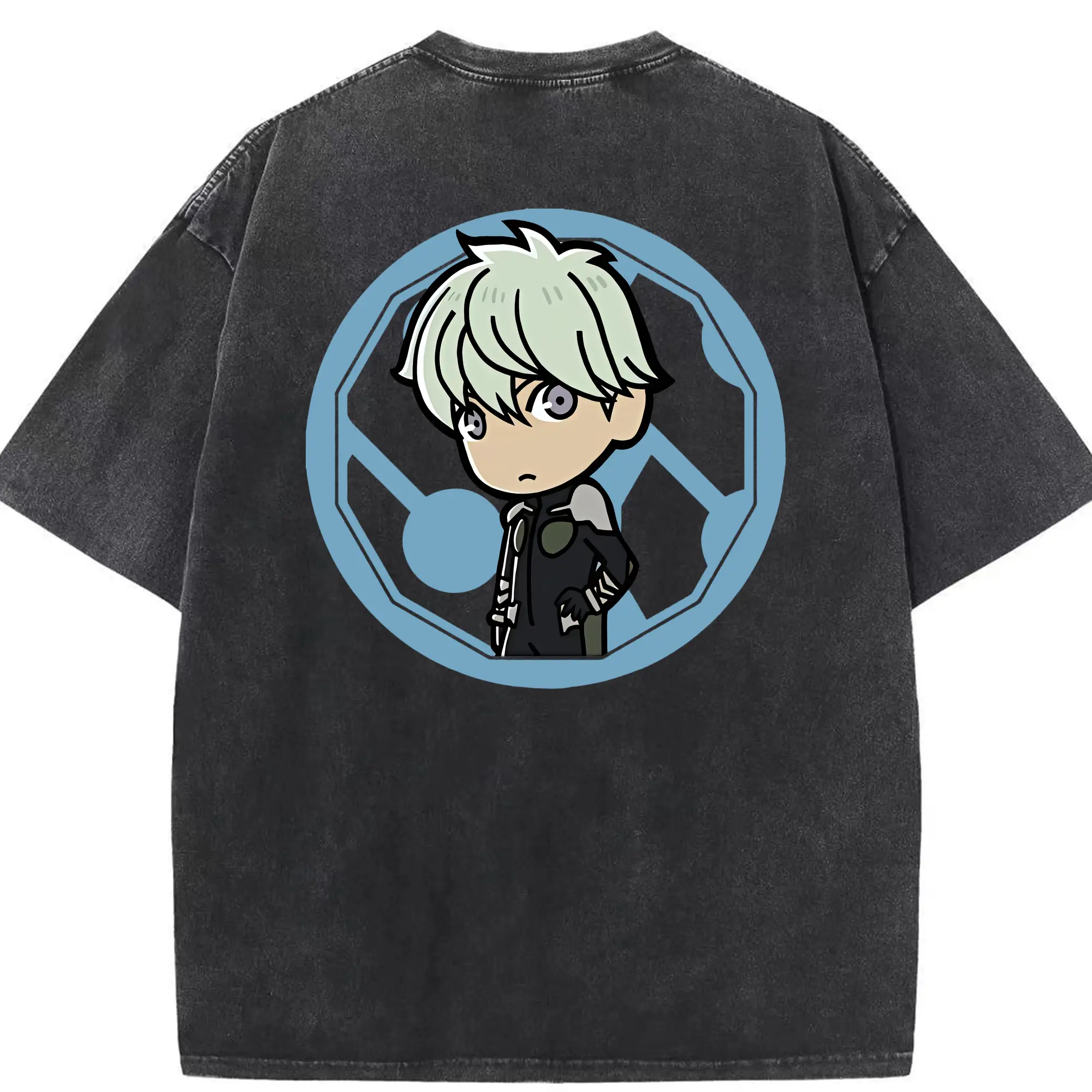 怪獣8号 グッズ,市川レノ - 綿100％ ヴィンテージ風 半袖Tシャツ ・ 背面プリント ・ 柔らか肌触り ・ 通気性 快適 ・ スポーツ カジュアル 外出用