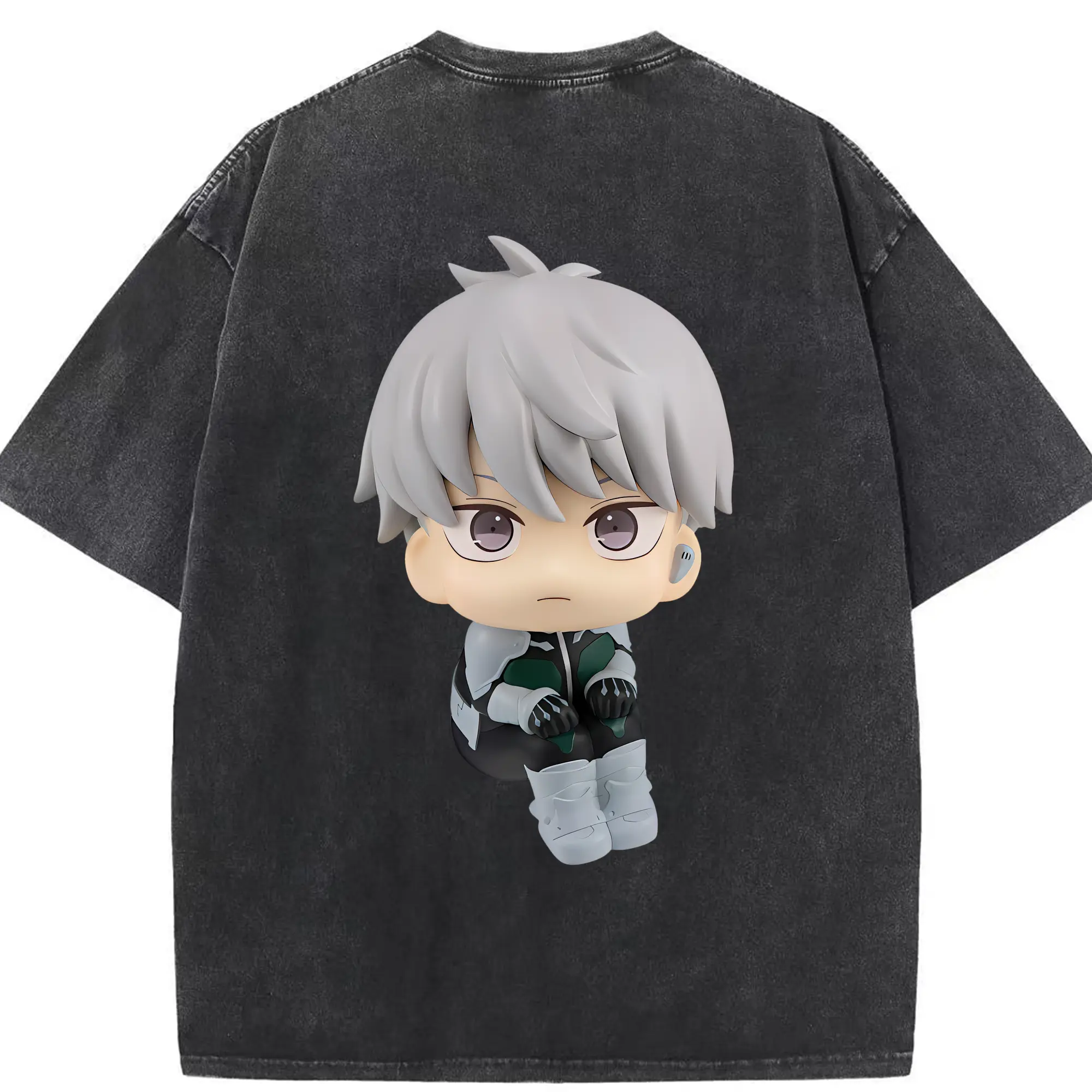 怪獣8号 グッズ,市川レノ - 綿100％ ヴィンテージ風 半袖Tシャツ ・ 背面プリント ・ 柔らか肌触り ・ 通気性 快適 ・ スポーツ カジュアル 外出用