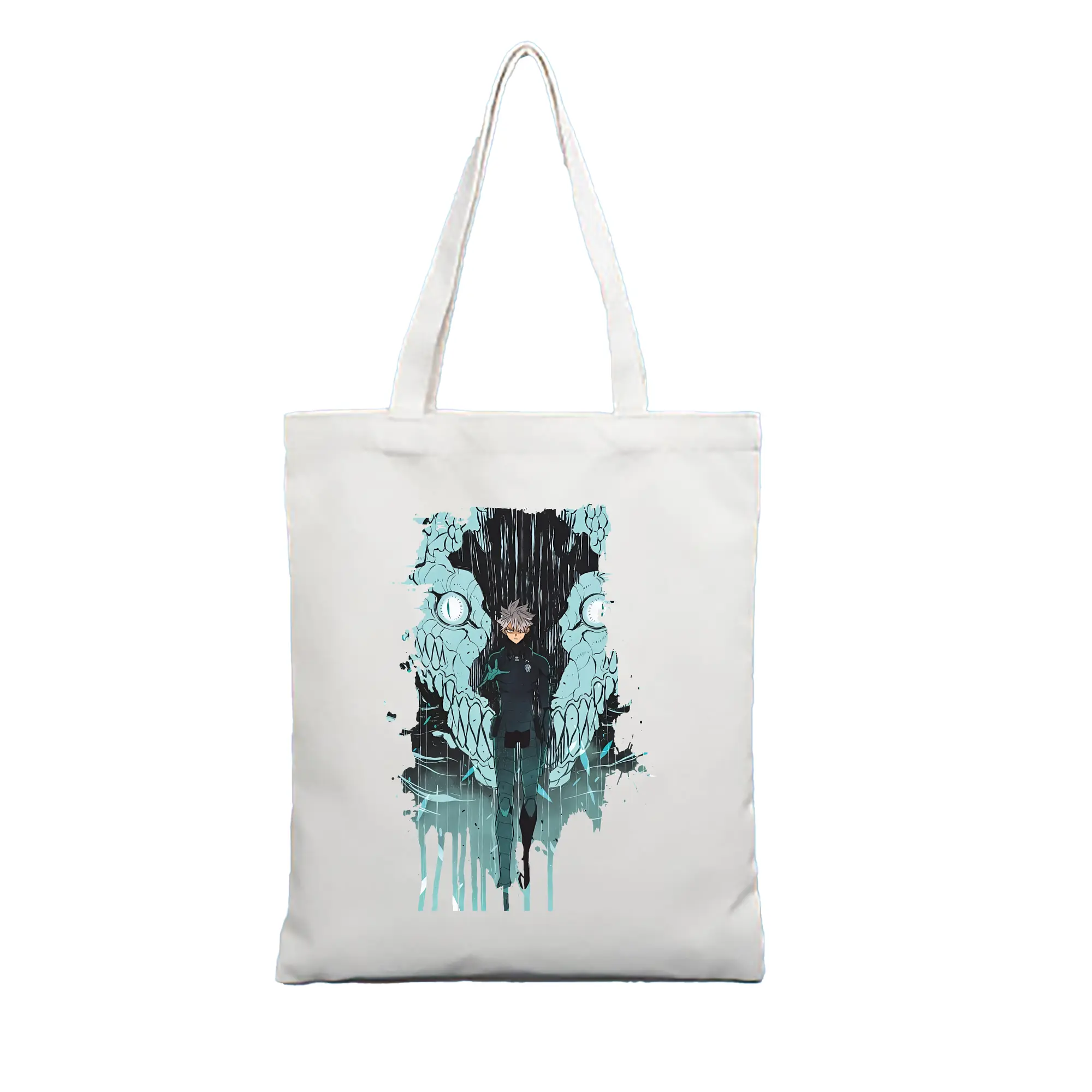 怪獣8号 グッズ,市川レノ - 縦型キャンバス手提げバッグ（トートバッグ） ・ キャンバス素材 ・ ショッピング用 ・ 軽量 丈夫 お手入れ簡単