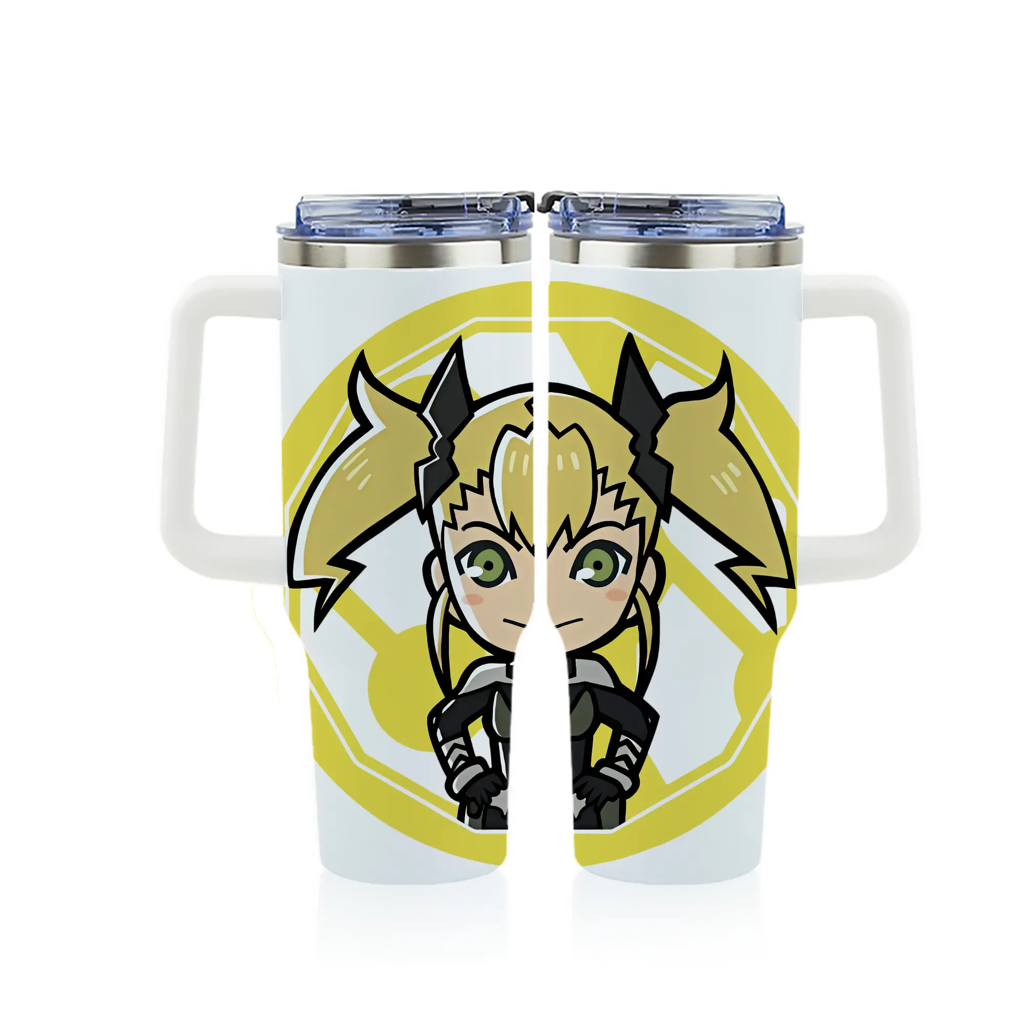 怪獣8号 グッズ,四ノ宮キコル - 1200mL フルプリント車用タンブラー ・ 304ステンレス 内側 ・ 201ステンレス 外側 ・ 保温 保冷 ・ 通勤 ドライブ アウトドア用