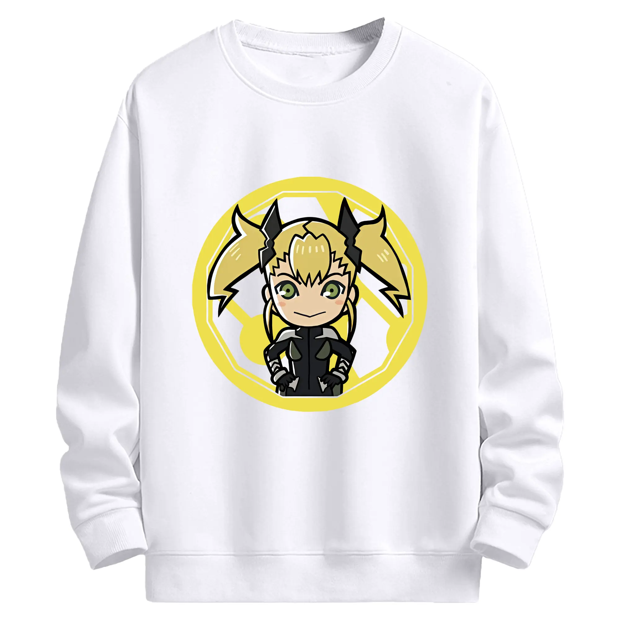 怪獣8号 グッズ,四ノ宮キコル - 高品質 クルーネック スウェット ・ コットン59％ ポリエステル41％ ・ ユニセックス 長袖 トレーナー ・ カジュアル デイリー スポーツ 散歩用