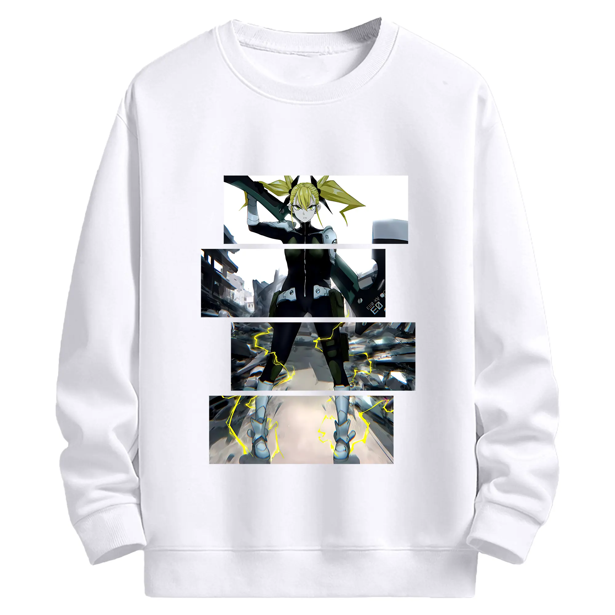 怪獣8号 グッズ,四ノ宮キコル - 高品質 クルーネック スウェット ・ コットン59％ ポリエステル41％ ・ ユニセックス 長袖 トレーナー ・ カジュアル デイリー スポーツ 散歩用