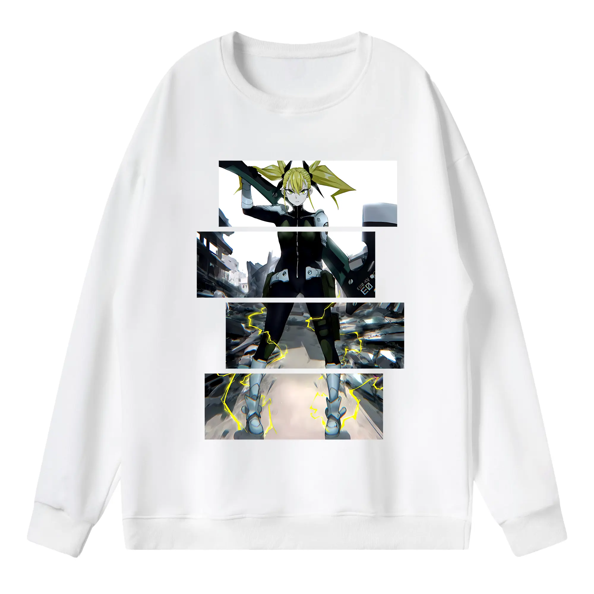 怪獣8号 グッズ,四ノ宮キコル - 薄手 クルーネック スウェット 裏毛260g · ポリエステル 春秋向け カジュアル 男女兼用 · トレーナー デイリー スポーツ 散歩に最適