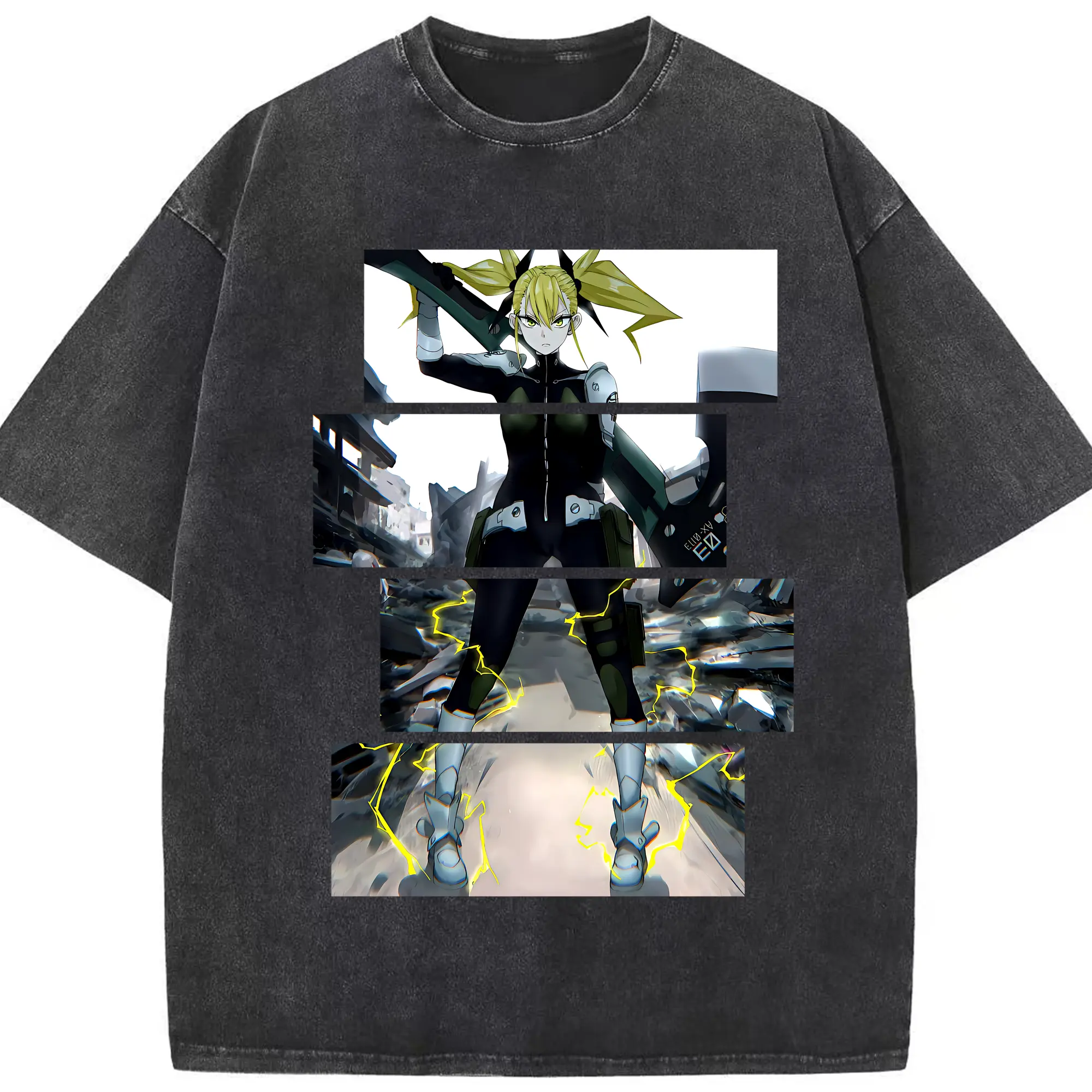 怪獣8号 グッズ,四ノ宮キコル - 綿100％ ヴィンテージ風 半袖Tシャツ ・ フロントプリント ・ 柔らか肌触り ・ 通気性 快適 ・ スポーツ カジュアル 外出用