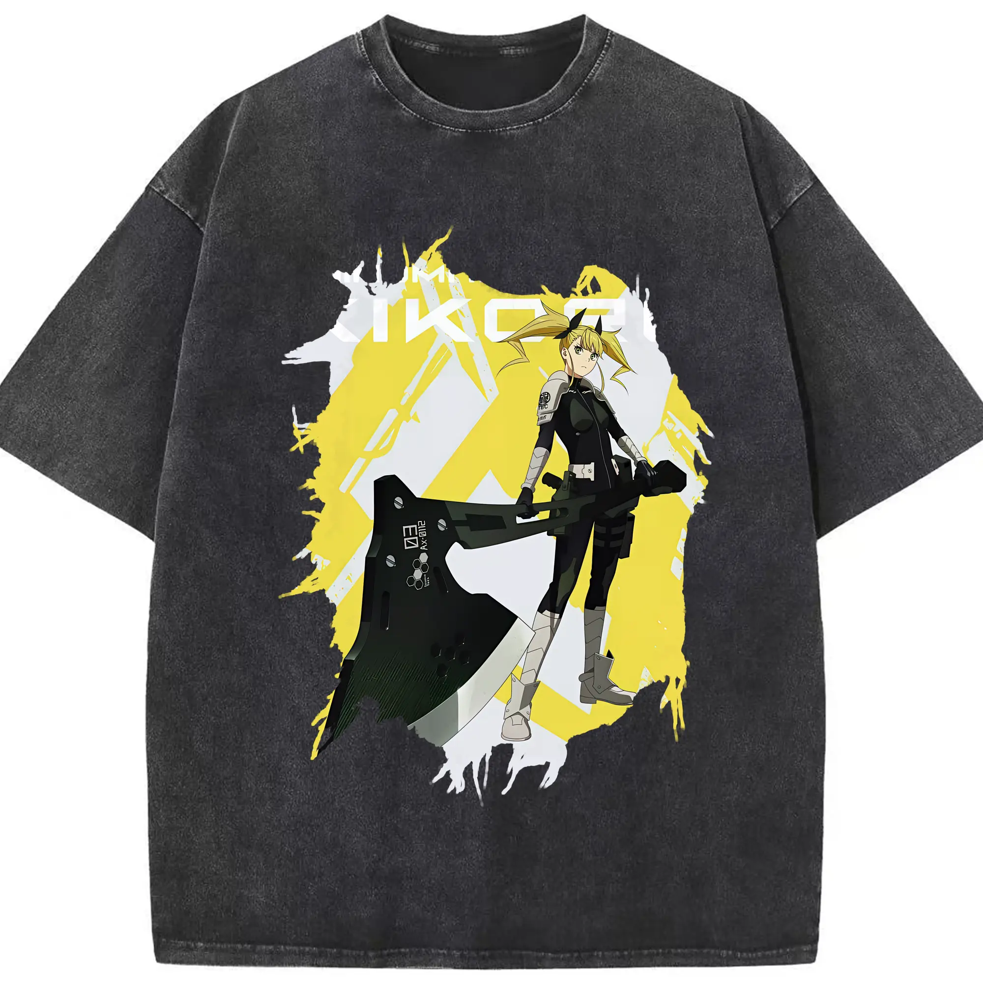 怪獣8号 グッズ,四ノ宮キコル - 綿100％ ヴィンテージ風 半袖Tシャツ ・ フロントプリント ・ 柔らか肌触り ・ 通気性 快適 ・ スポーツ カジュアル 外出用