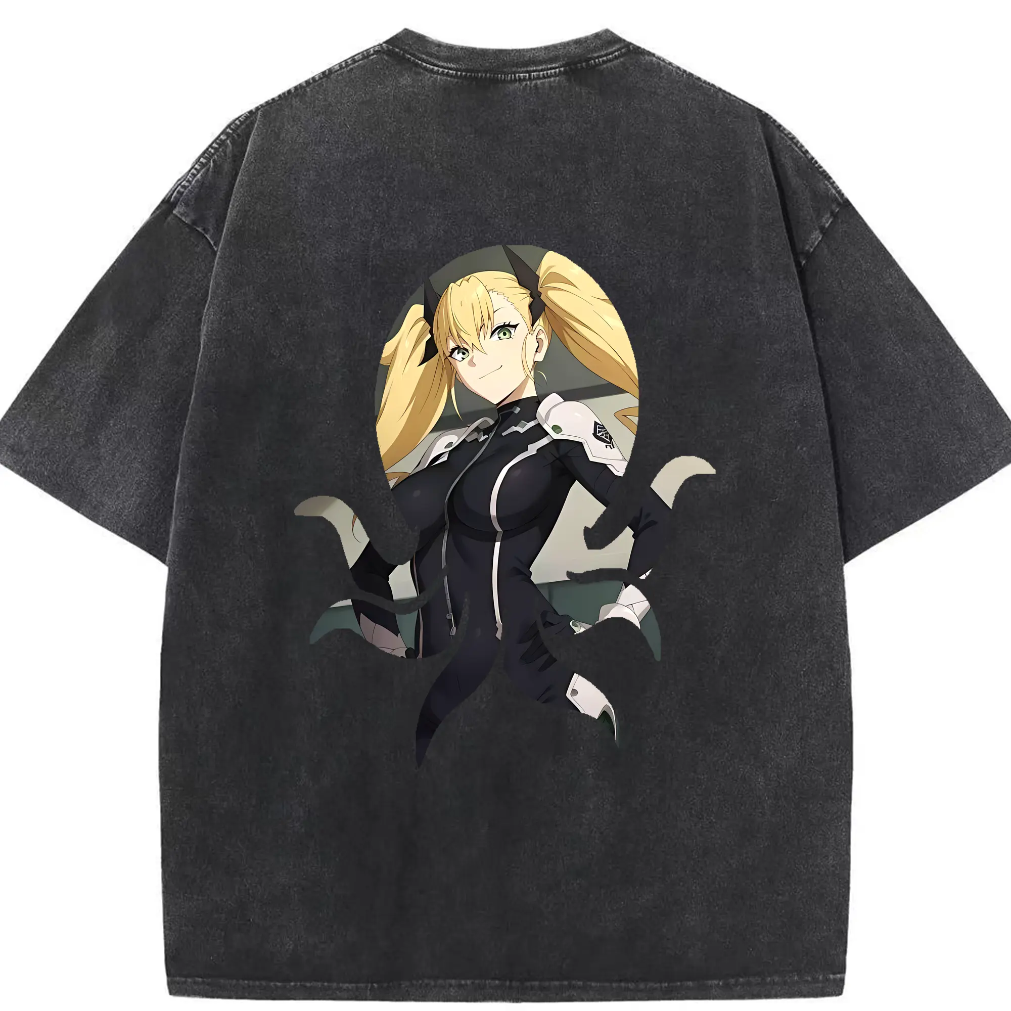 怪獣8号 グッズ,四ノ宮キコル - 綿100％ ヴィンテージ風 半袖Tシャツ ・ 背面プリント ・ 柔らか肌触り ・ 通気性 快適 ・ スポーツ カジュアル 外出用