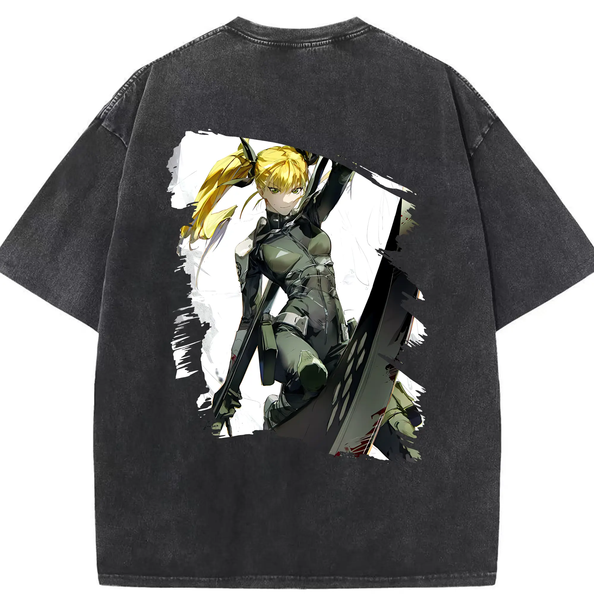 怪獣8号 グッズ,四ノ宮キコル - 綿100％ ヴィンテージ風 半袖Tシャツ ・ 背面プリント ・ 柔らか肌触り ・ 通気性 快適 ・ スポーツ カジュアル 外出用