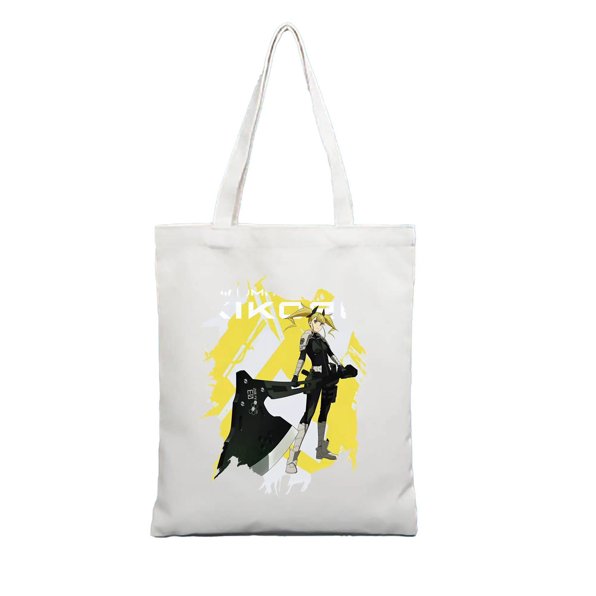 怪獣8号 グッズ,四ノ宮キコル - 縦型キャンバス手提げバッグ（トートバッグ） ・ キャンバス素材 ・ ショッピング用 ・ 軽量 丈夫 お手入れ簡単