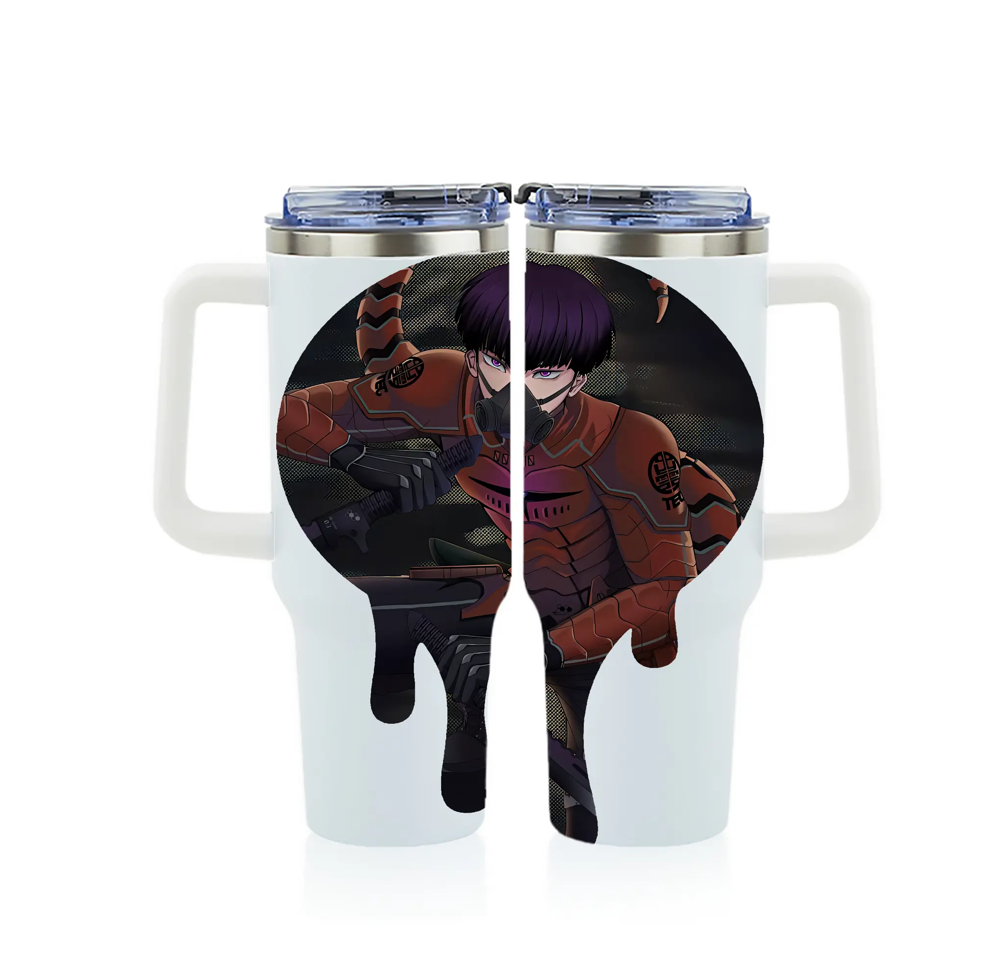 怪獣8号 グッズ,保科宗四郎 - 1200mL フルプリント車用タンブラー ・ 304ステンレス 内側 ・ 201ステンレス 外側 ・ 保温 保冷 ・ 通勤 ドライブ アウトドア用